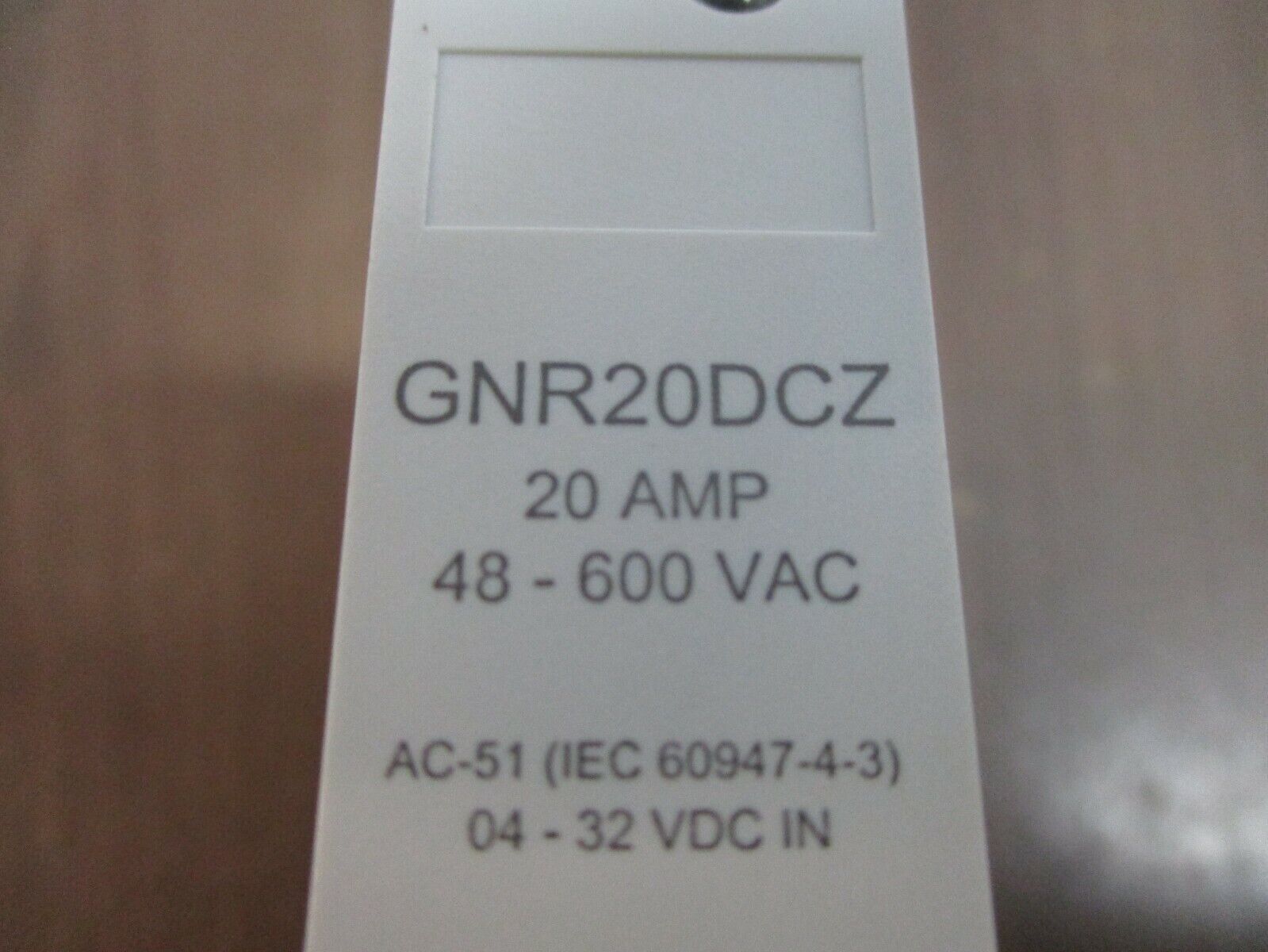 Crouzet Solid State Relay GNR20DCZ 20A 48-600VAC New Surplus