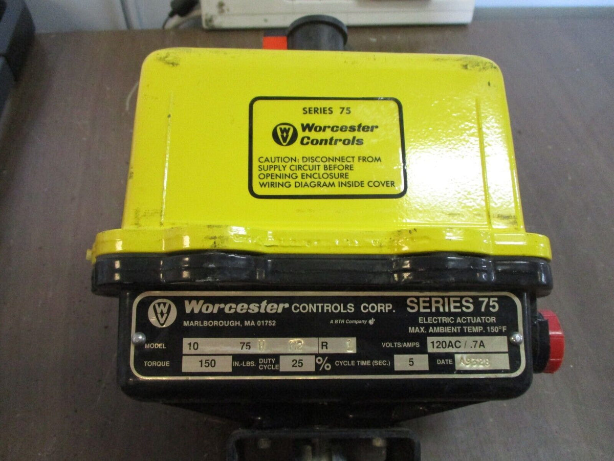 Worcester Actuated Valve 10-75W-M2 R1 150 in-lbs Used