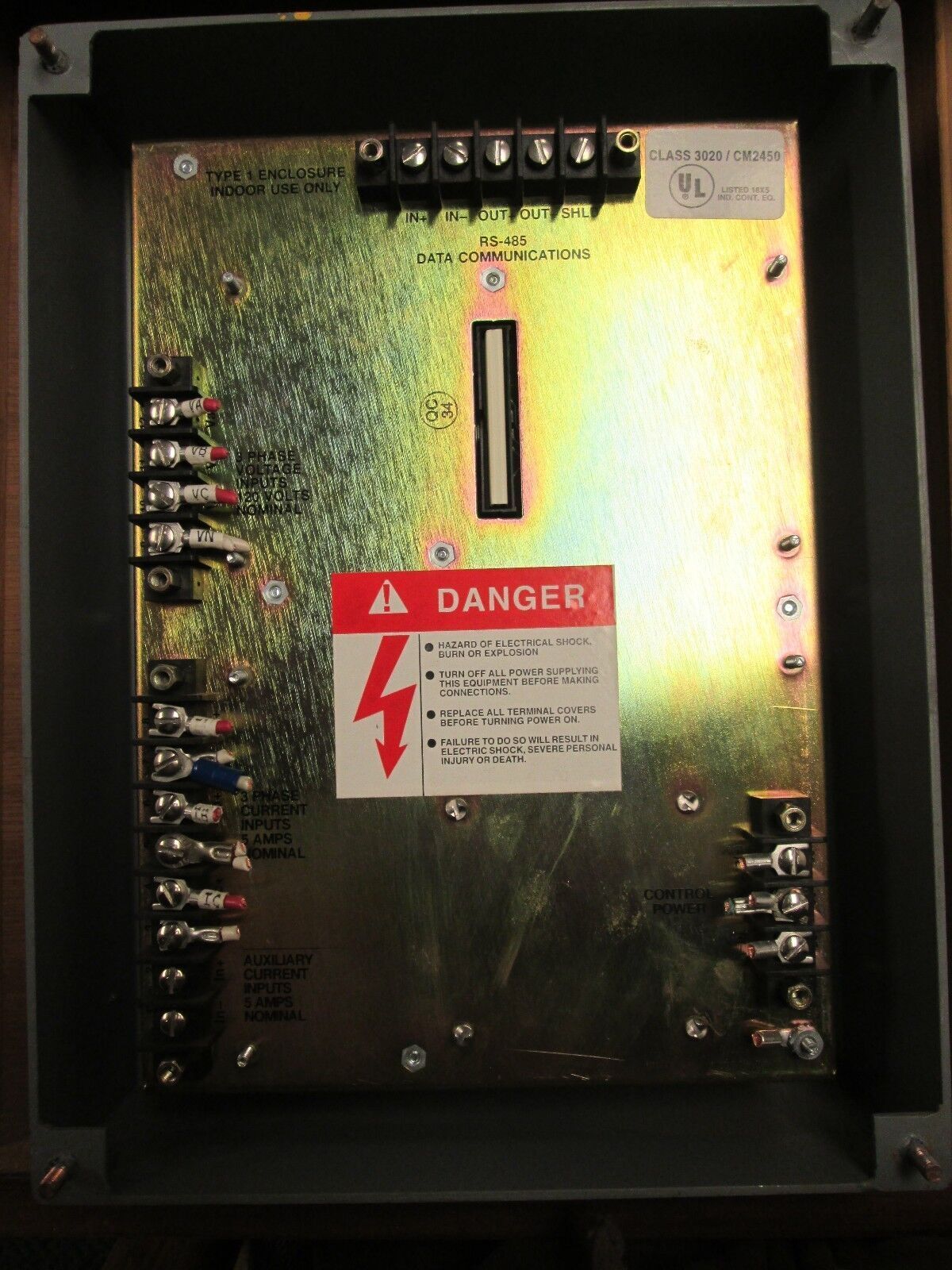 Square D Power Logic Circuit Monitor 3020-CM2450 100-264VAC 50/60Hz 14VA Used