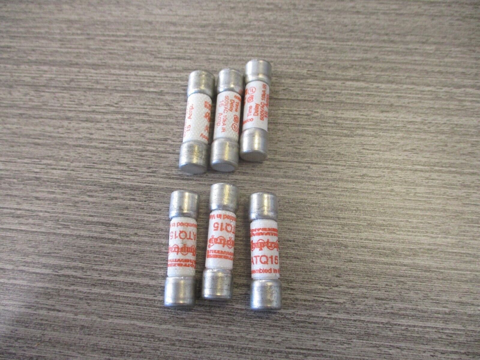 Ferraz Shawmut Amp-Trap Fuse ATQ15 15A 500V *Lot of 6* Used.