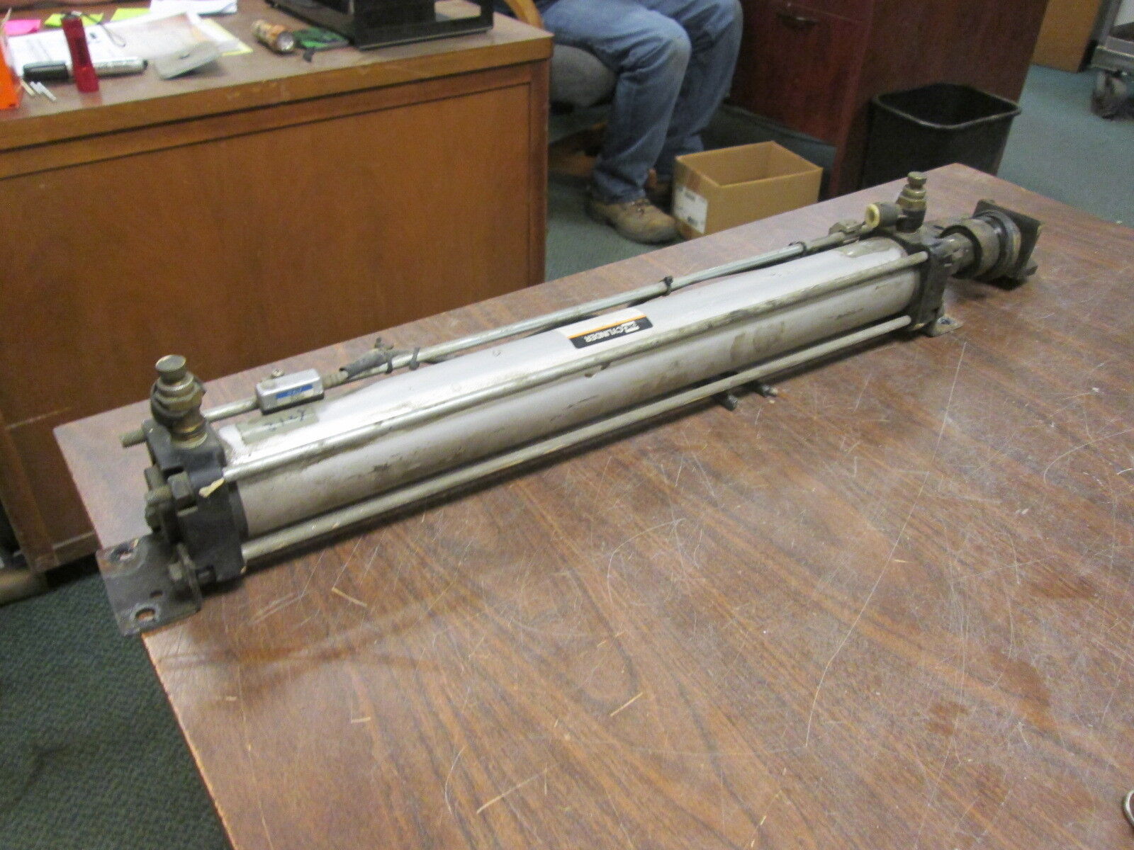SMC Switch Air Cylinder CDA1 N50-450 Max Press: 9.9 kgf/cm² Used
