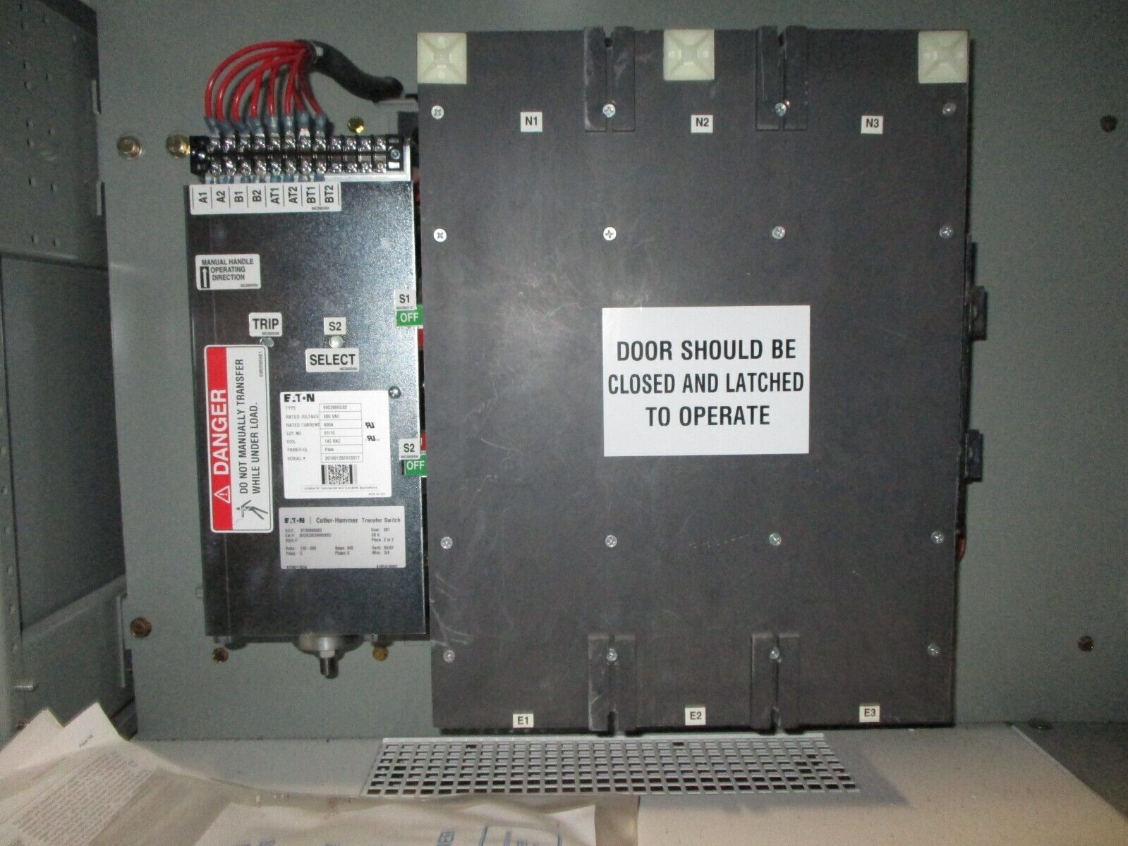 CAT / Eaton Bypass Isolation Automatic Transfer Switch BIC8C3X30800XSU 800A Used