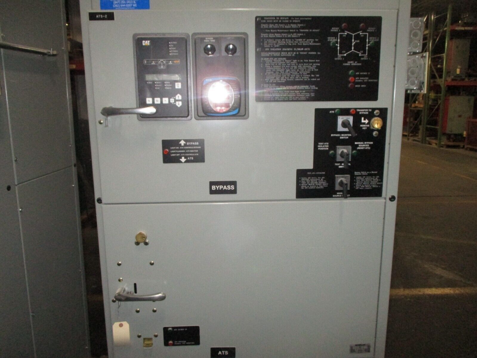 CAT / Eaton Bypass Isolation Automatic Transfer Switch BIC8C3X30800XSU 800A Used