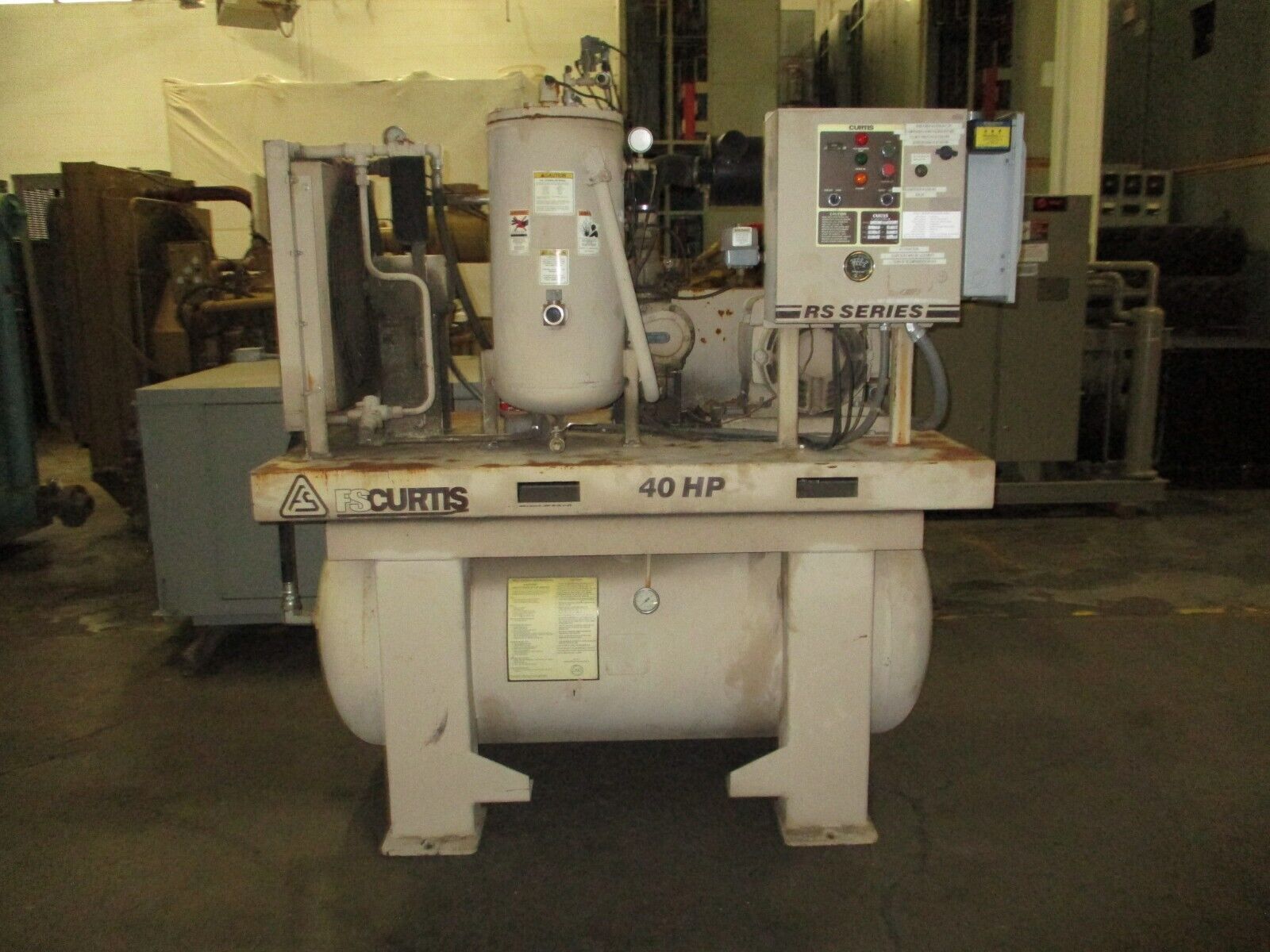 FS Curtis Rotary Screw Air Compressor R/S 40F A/E BSA32 40HP 184 CFM 100PSI 460V