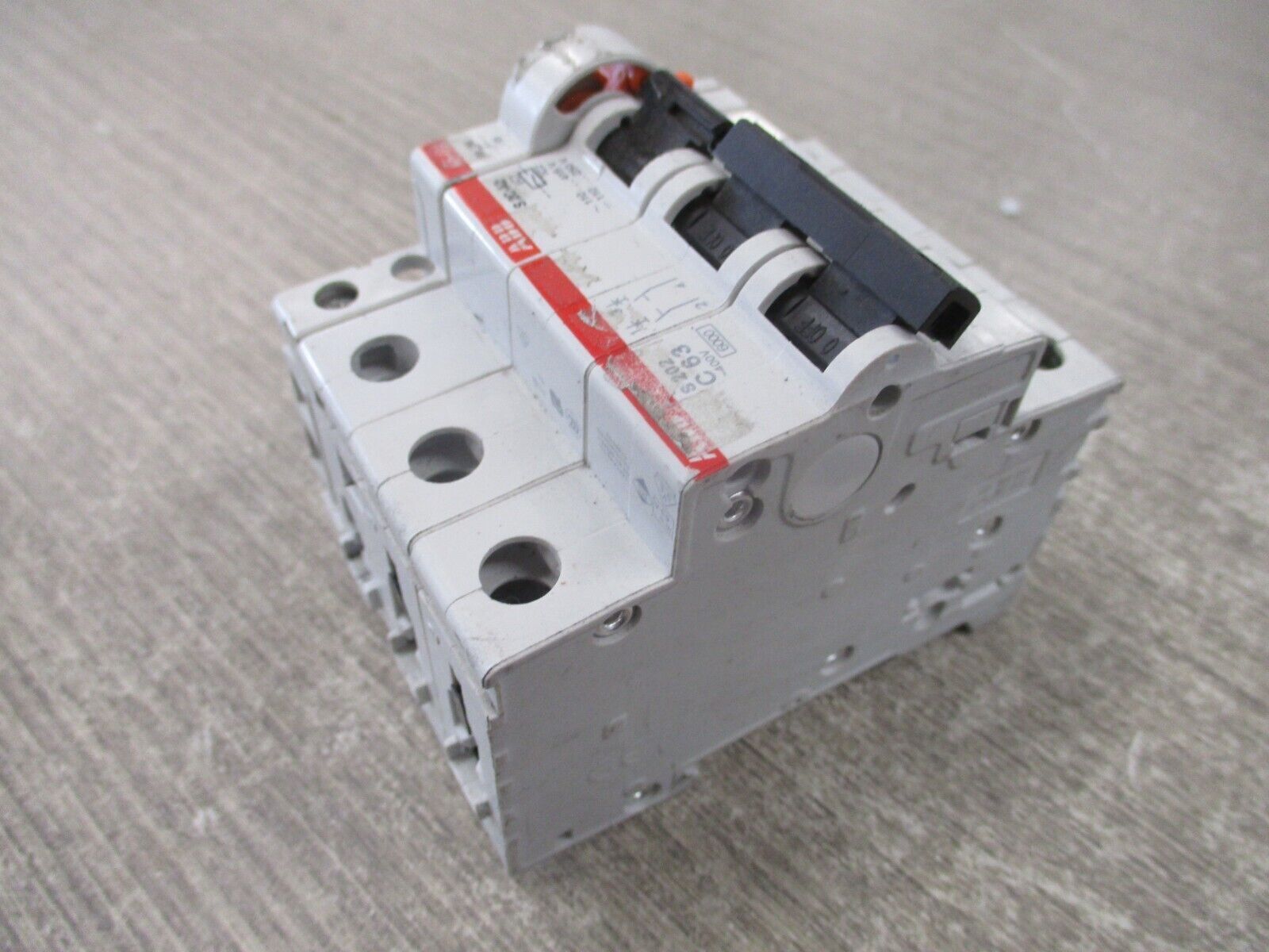 ABB Circuit Breaker S 202 C63 63A 400V 3P w/ Aux Contact Used