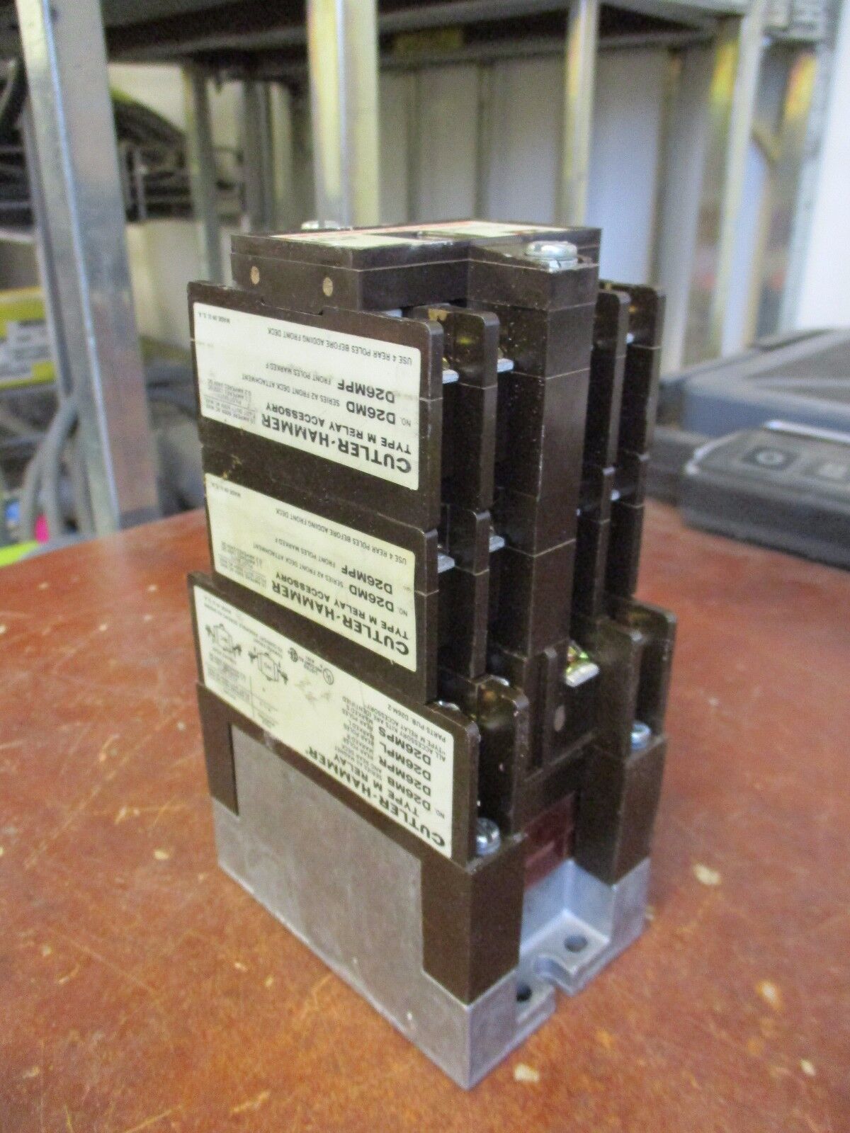 Cutler-Hammer Type M Relay w/ Accessories D26M / D26MD 120V Coil Used