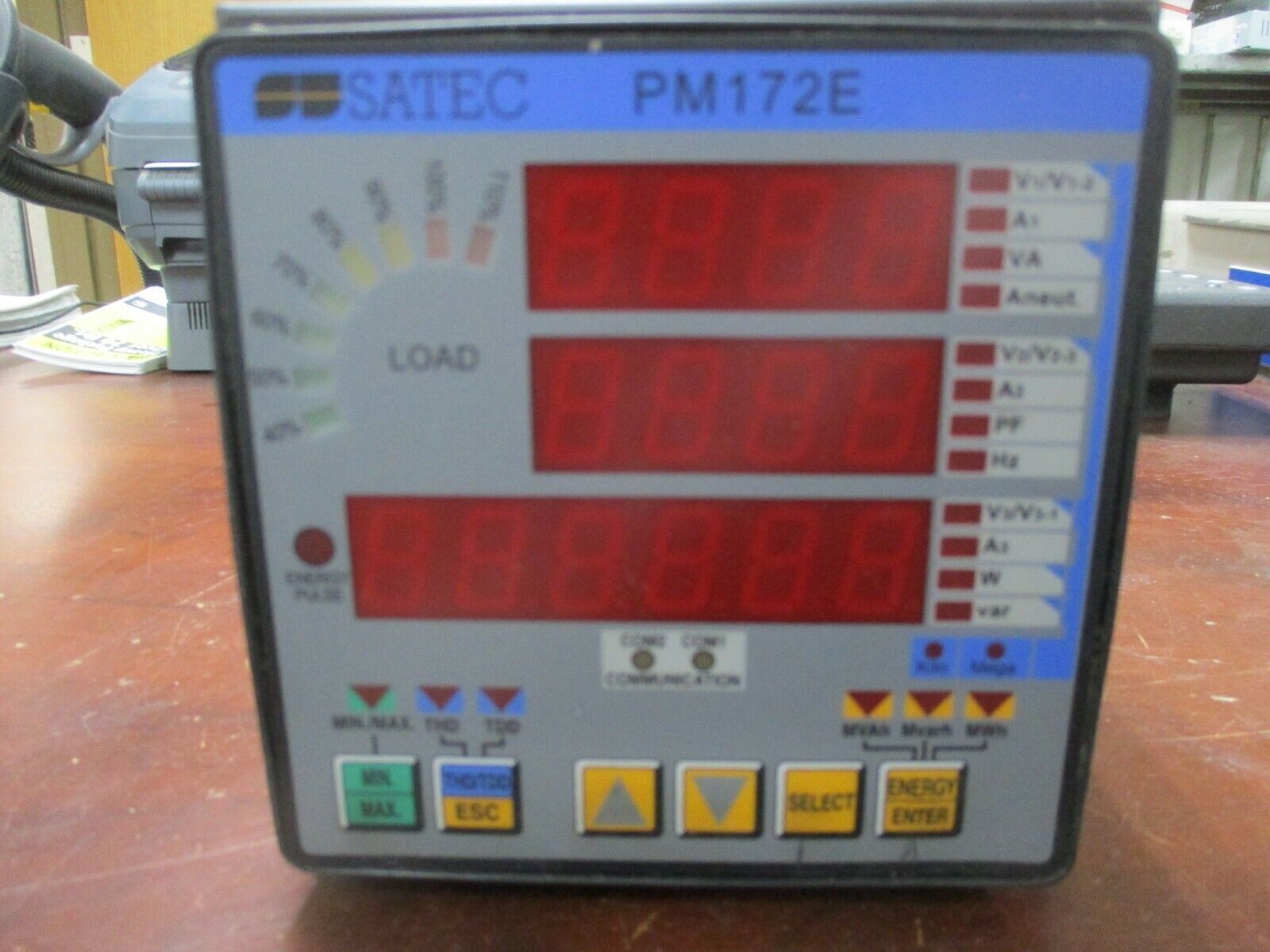 Satec Power Analyzer 172E-N / PM172E 90-264VAC 50/60Hz 85-290VDC Used