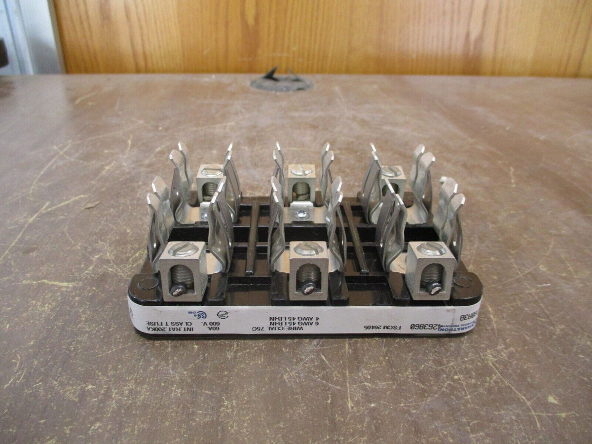 Marathon Fuse Block R6T60A3B 60A 600V 3P Used