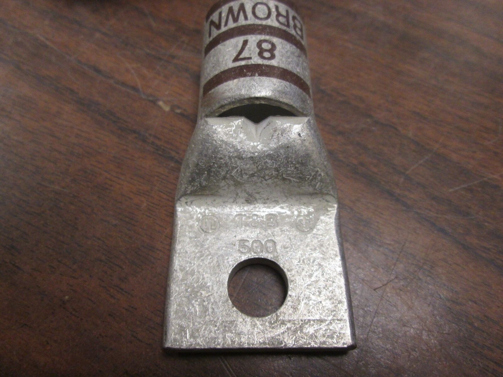 T & B Crimp Lug 87 Brown 1 Hole 500 MCM *Lot of 6* New Surplus