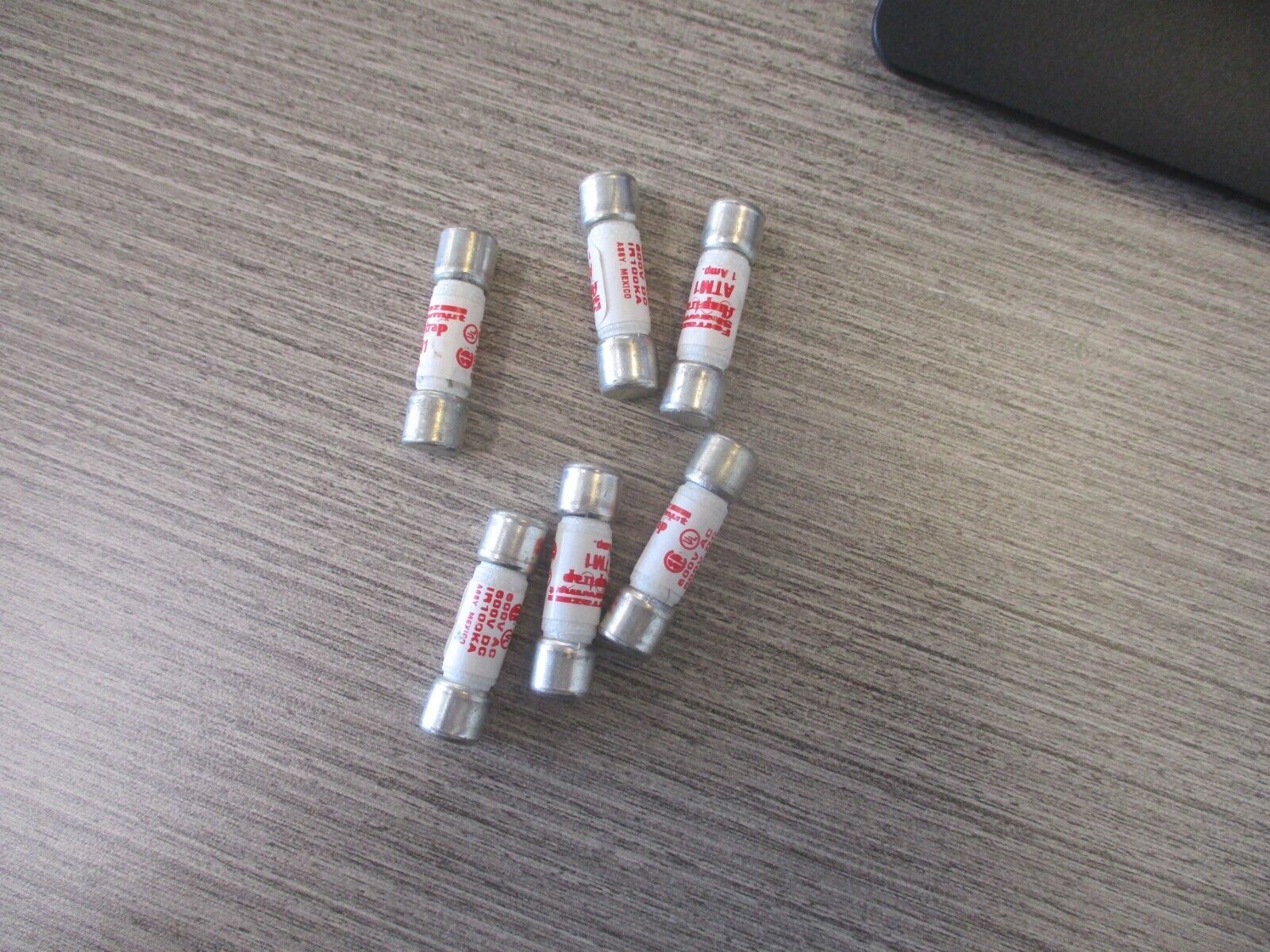 Ferraz Shawmut Amp-trap fuse ATM1 1A 600V *Lot of 6* Used