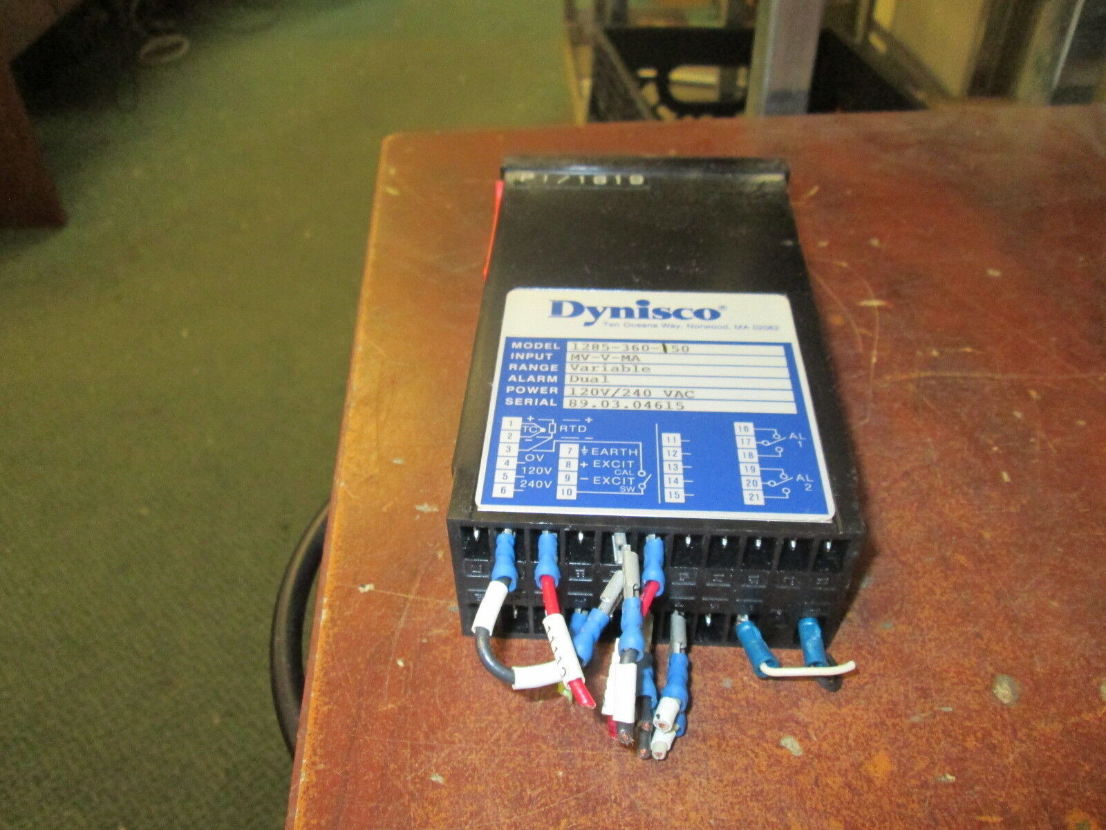 Dynisco Digital Indicator 1285-360-150 120V/240VAC Used