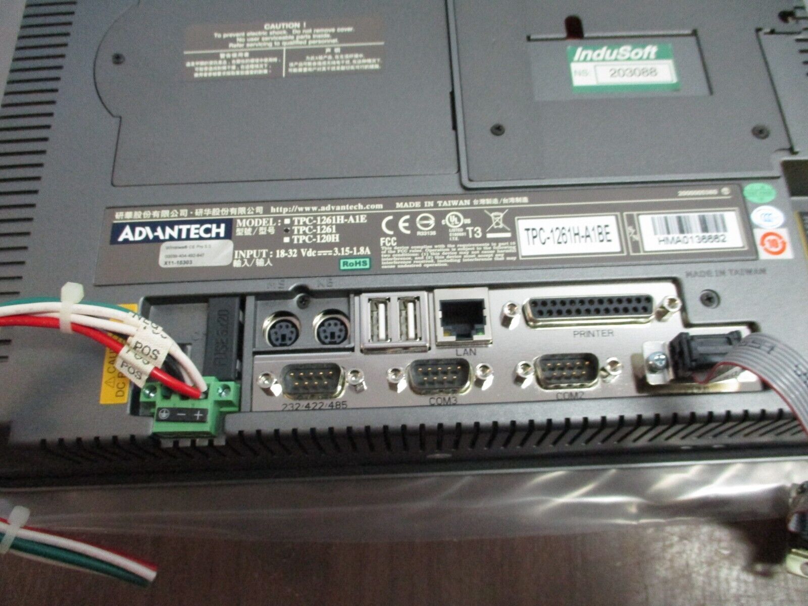 Advantech Touchscreen Panel PC TPC-1261H-A1BE Used