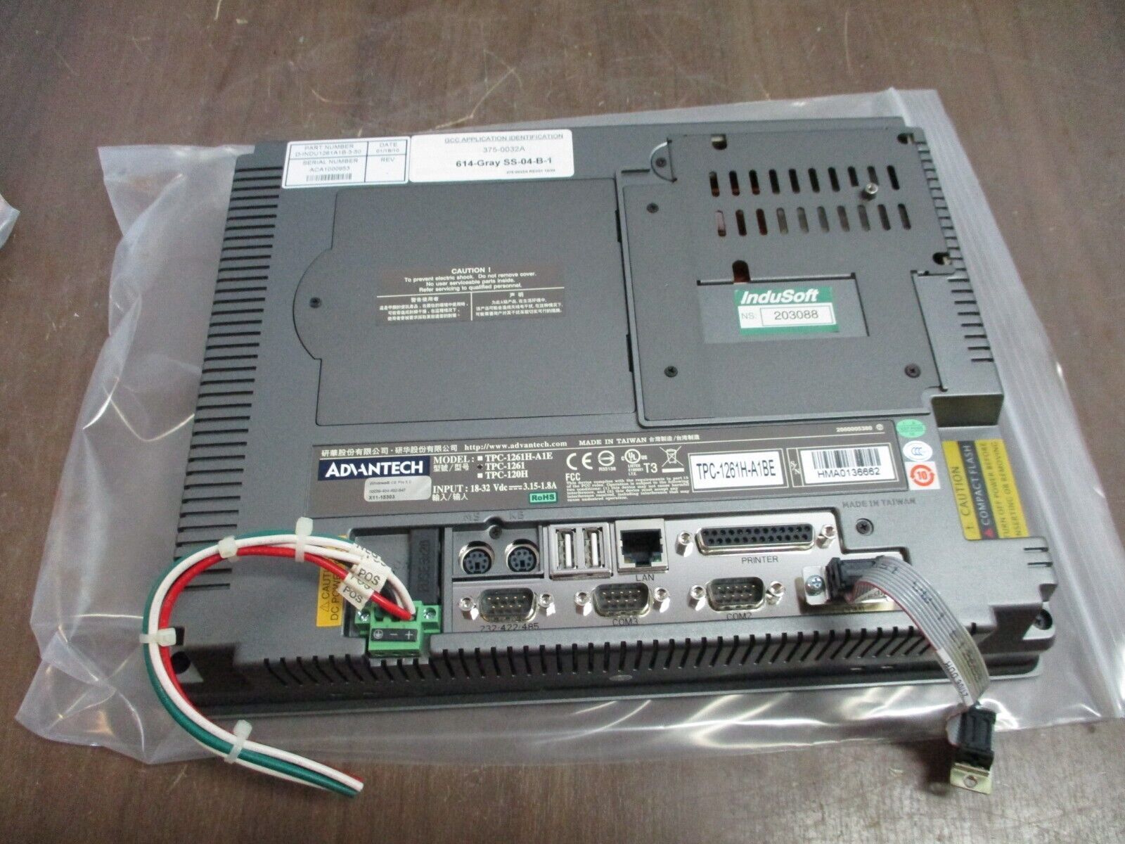 Advantech Touchscreen Panel PC TPC-1261H-A1BE Used