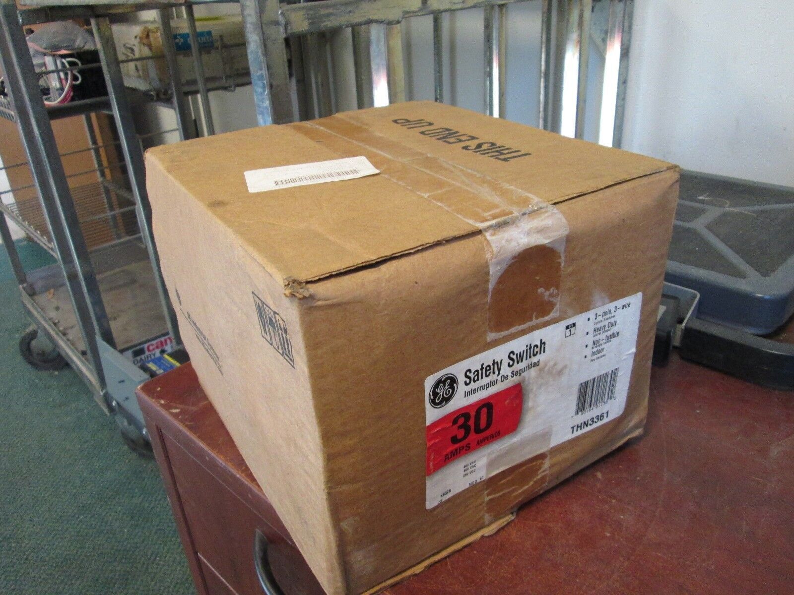 GE Non-Fusible Safety Switch THN3361 30A 600V 3P 3W New Surplus