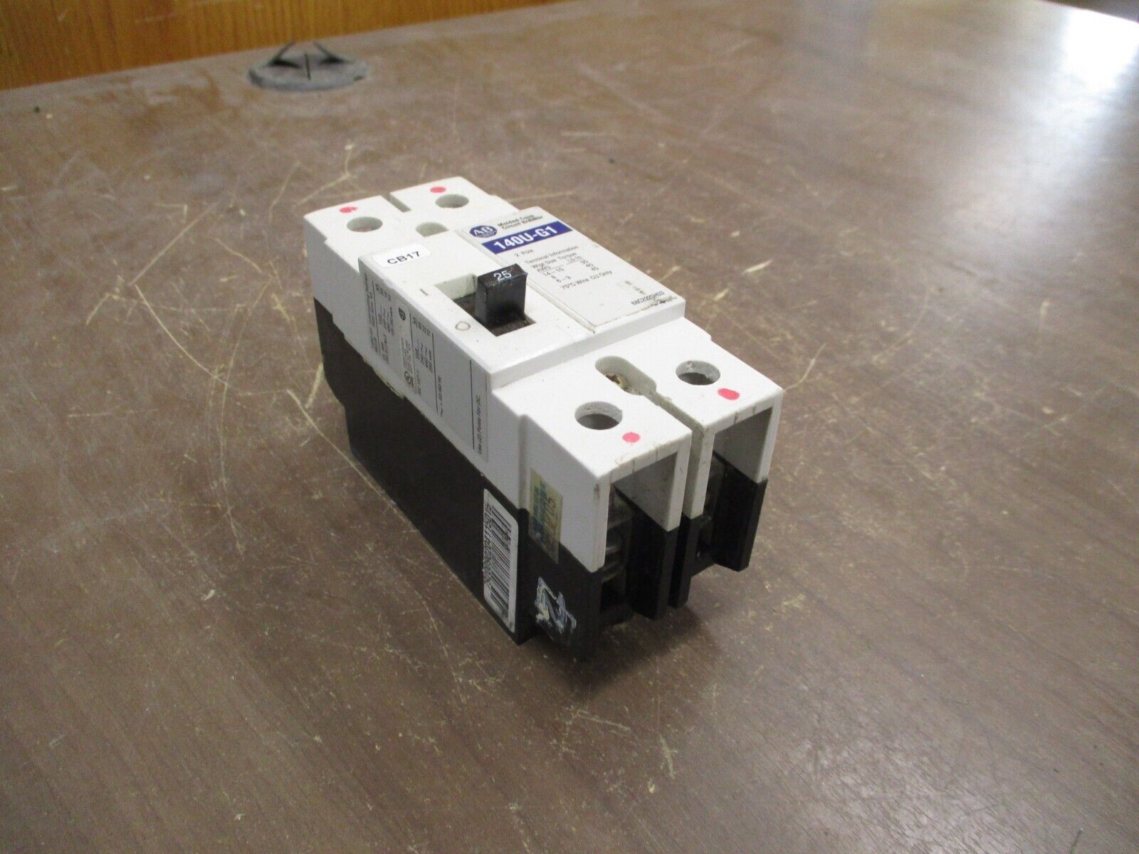 Allen-Bradley 140U-G1 Circuit Breaker 68C2925H03 25A 2P Used