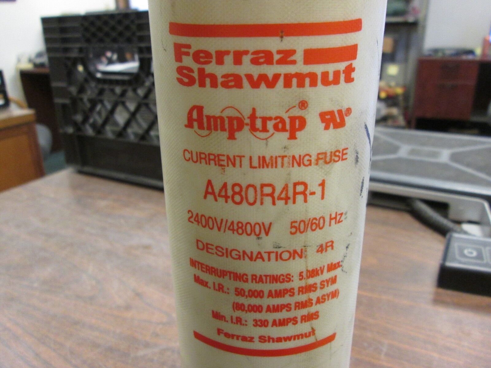 Ferraz Shawmut Amp-Trap Fuse A480R4R-1 2.4/4.8KV 4R Rating Used