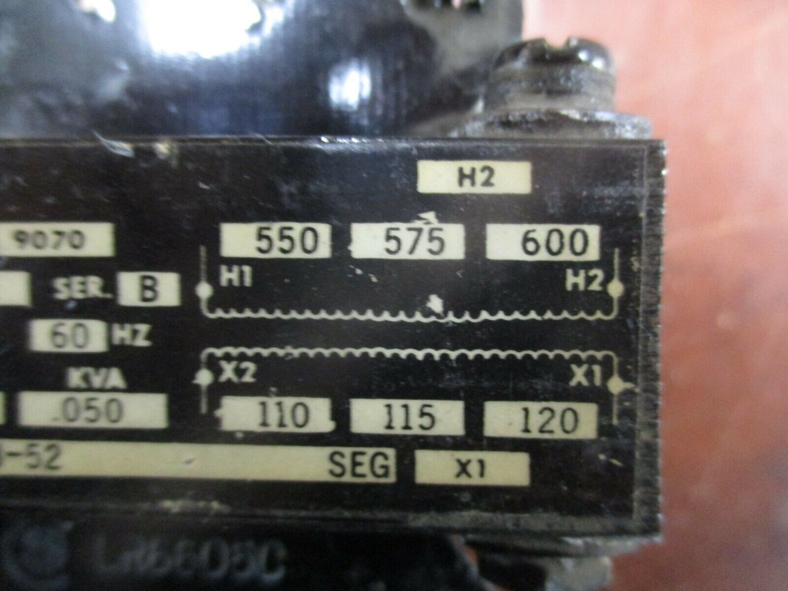 Square D Control Transformer 9070 E0-1 0.050KVA Pri: 600V Sec: 120V Used