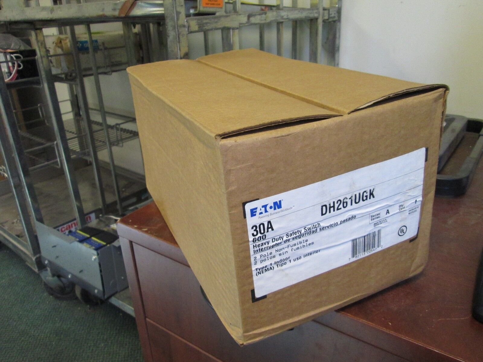 Eaton/Cutler-Hammer Non-Fusible Safety Switch DH261UGK 30A 600V 2P Type 1