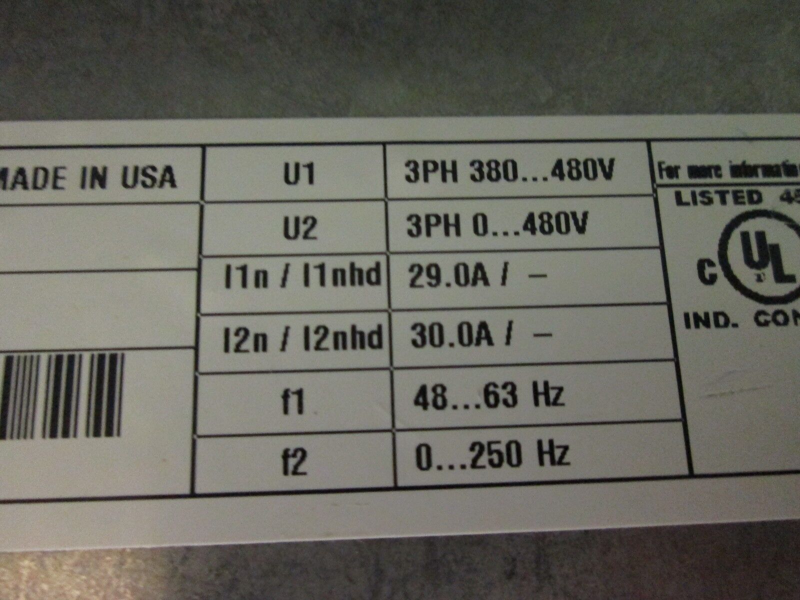 ABB AC Drive ACH401601632 20HP *Missing Keypad* Used