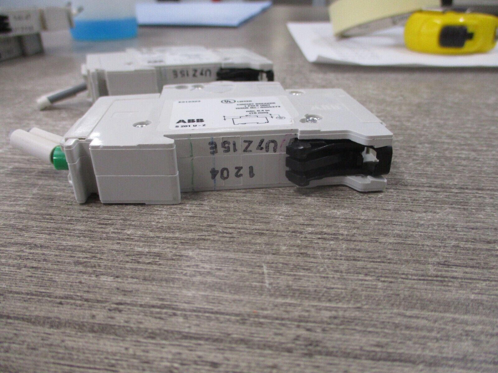 ABB Circuit Breaker S 201 U Z 15A 15A 240V 1P *Lot Of 2* Used