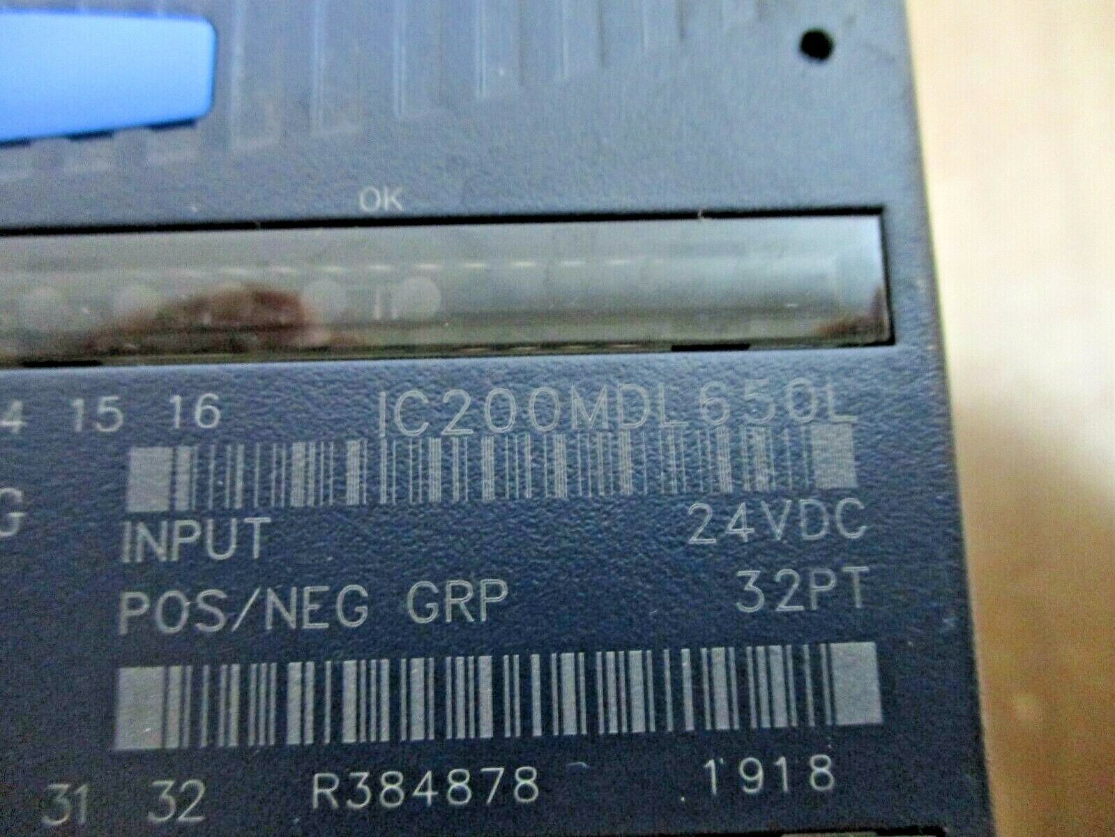 GE VersaMax Discreate Input Positive Logic Module IC200MDL650L 32PT 24VDC Used