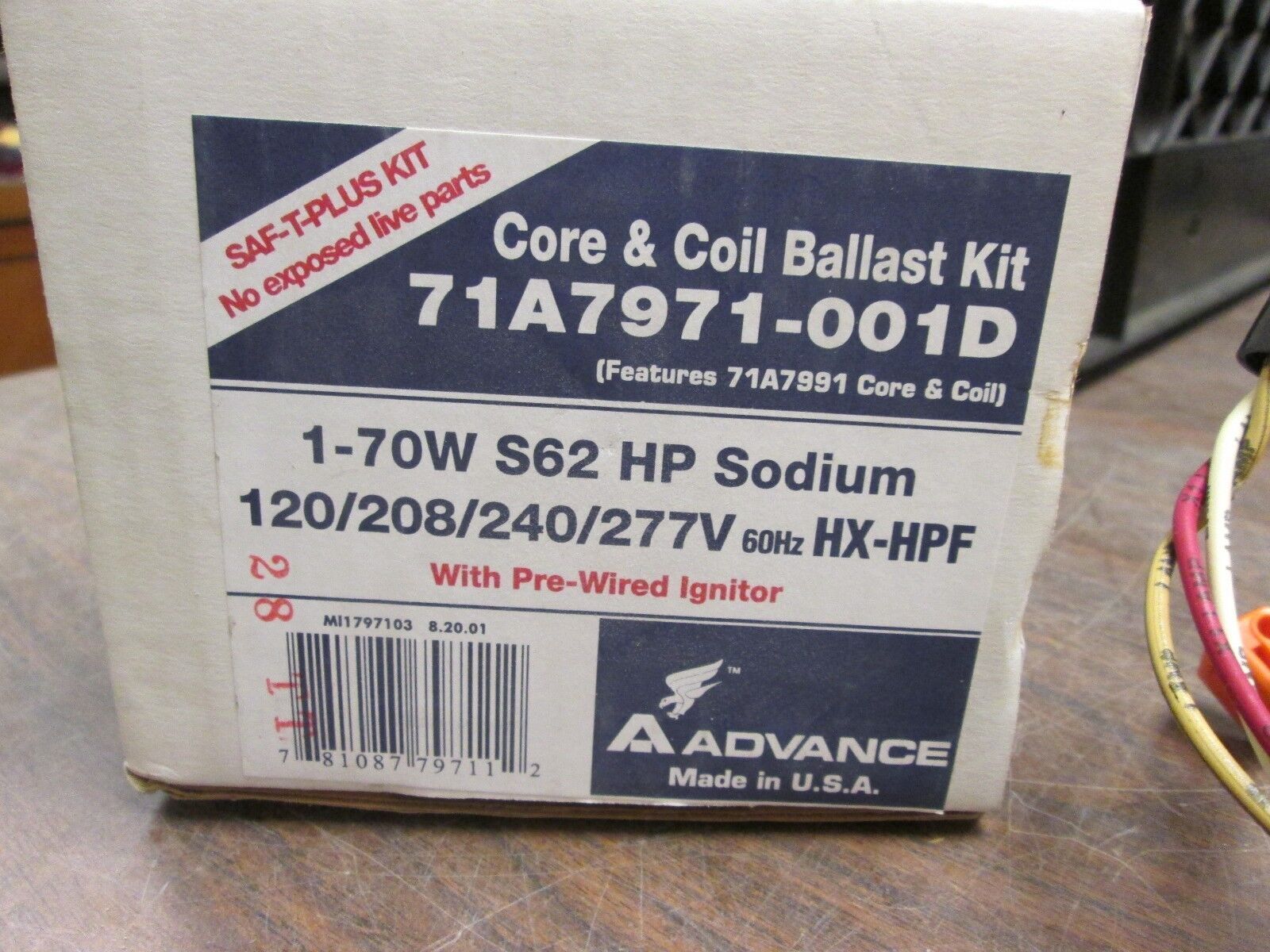 Advance Core & Coil Ballast Kit 71A7971-001D 1-70W 120/208/240/277V New Surplus