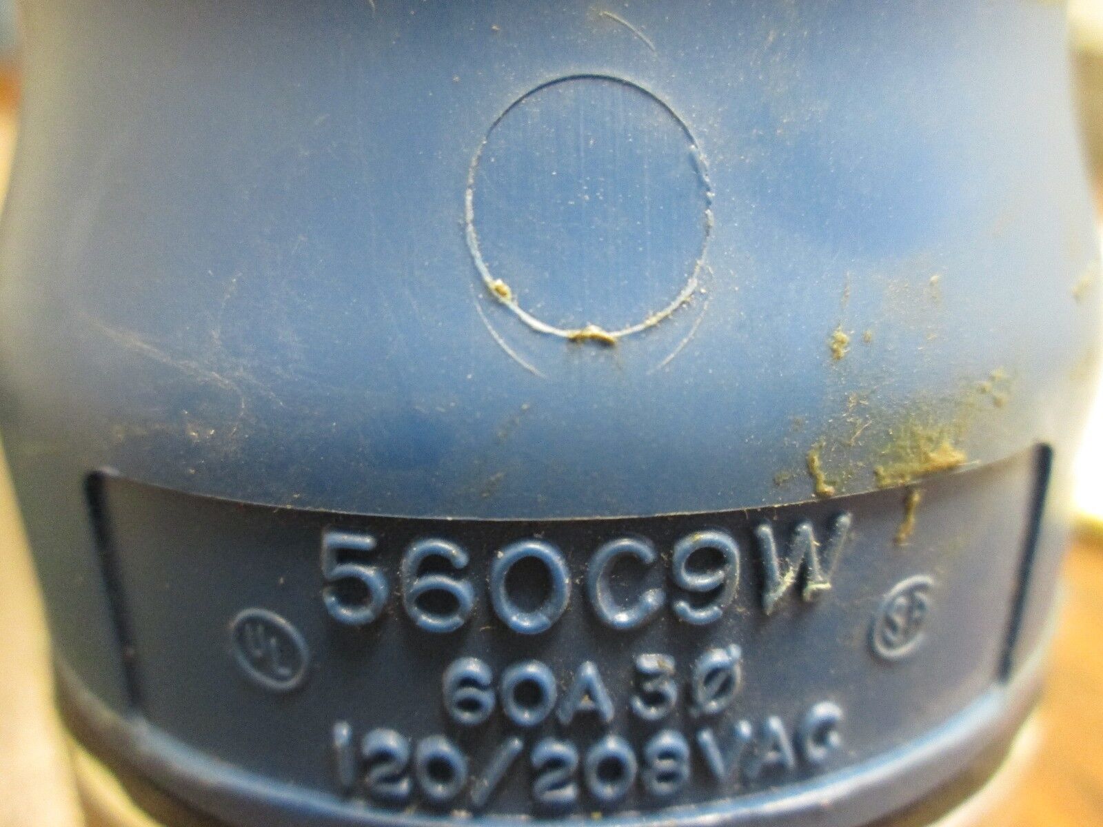 Hubbell Connector 560C9W 60A 120/208V 4P 5W 3Ph Conduit Connection Used