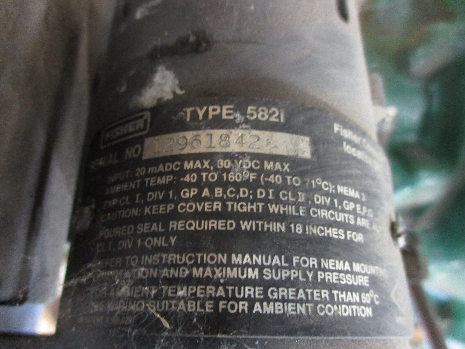 Fisher Diaphragm Control Valve w/ Positioner 667 / BFC Size 30 / 1" Used