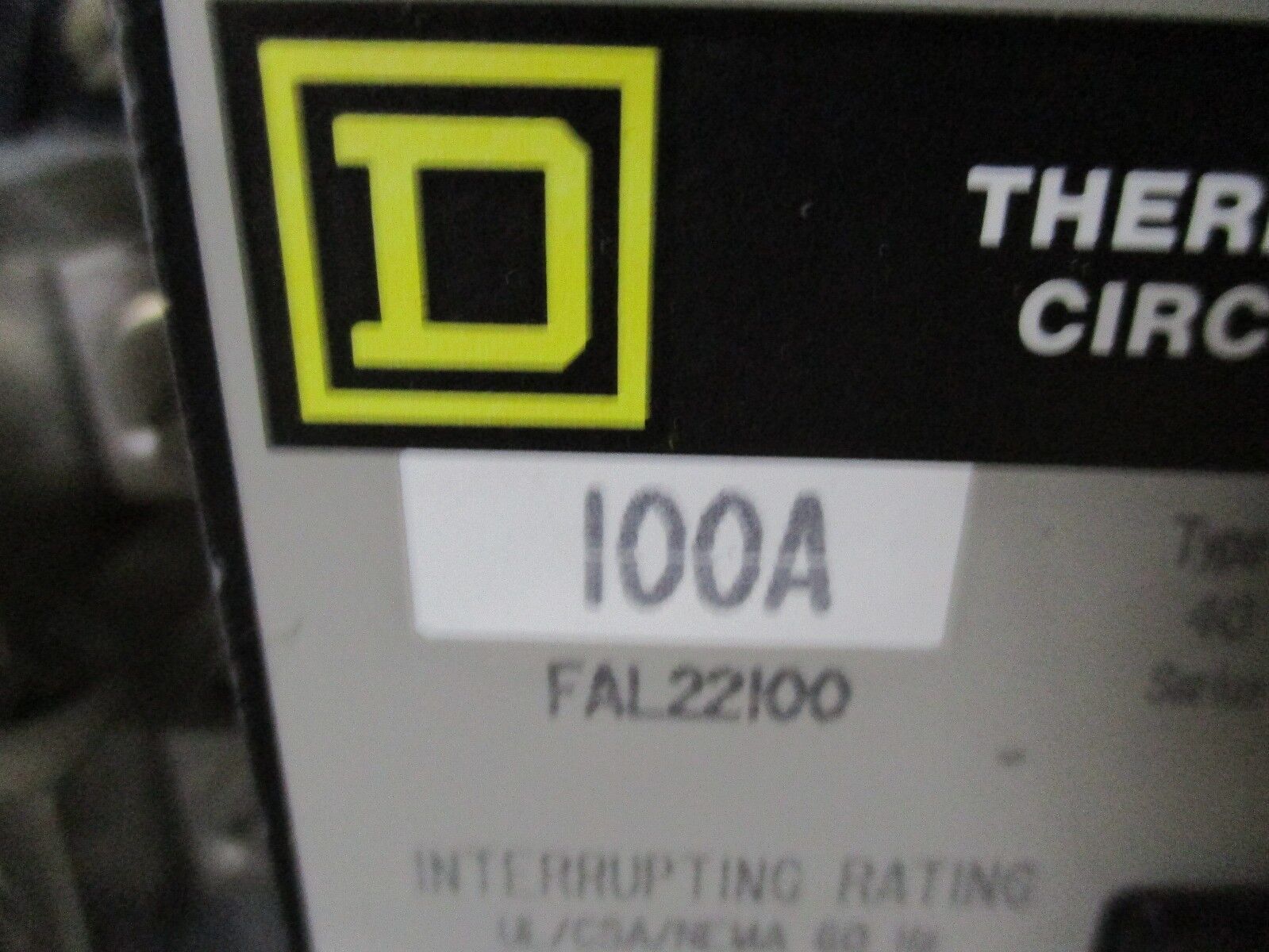 Square D Enclosed Circuit Breaker FAL22100 100A 240V *Missing Cover Screws* Used