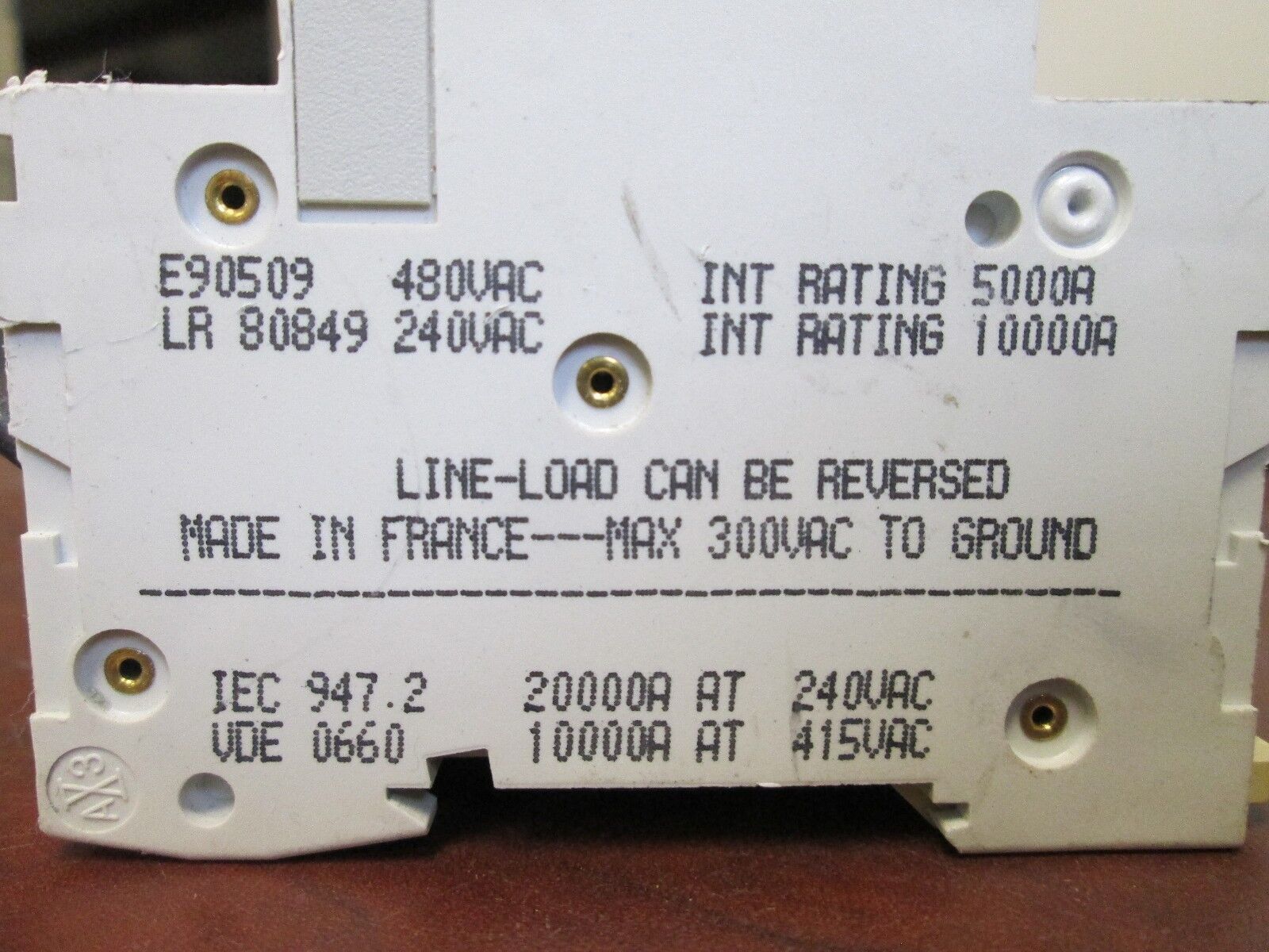 Merlin Gerin Circuit Breaker C60N 25A 480VAC 3P Used