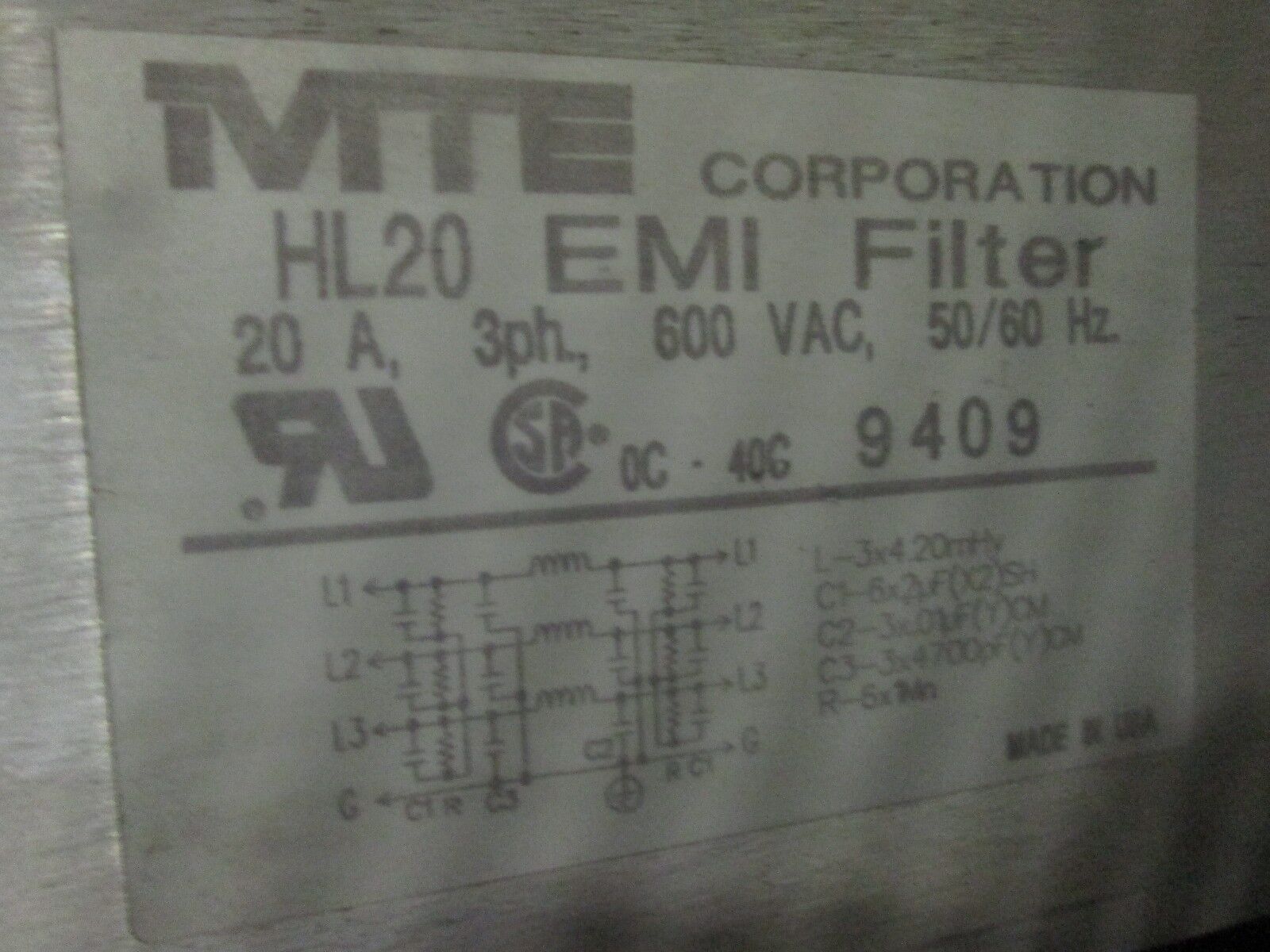 Graham 2001 Series AC Drive w/ Bypass 2001H11 7.5HP Used