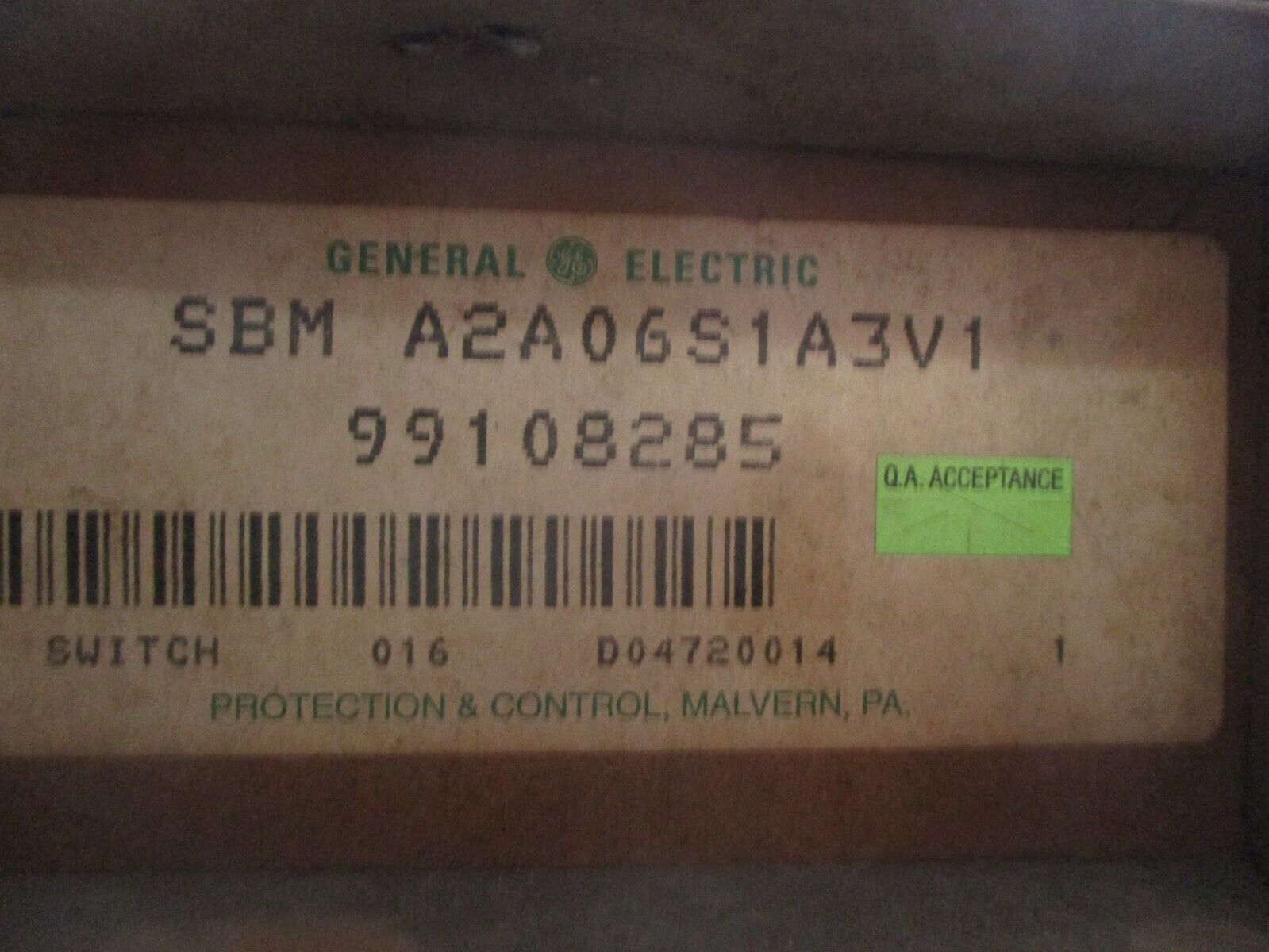 GE SBM Control Switch A2A06S1A3V1 New Surplus