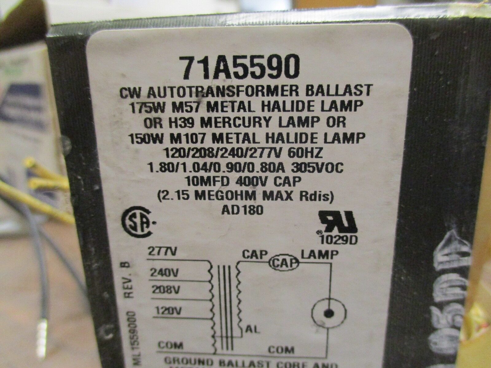 Advance Core & Coil Ballast Kit 71A5570-001D 120/208/240/277V 60Hz New Surplus