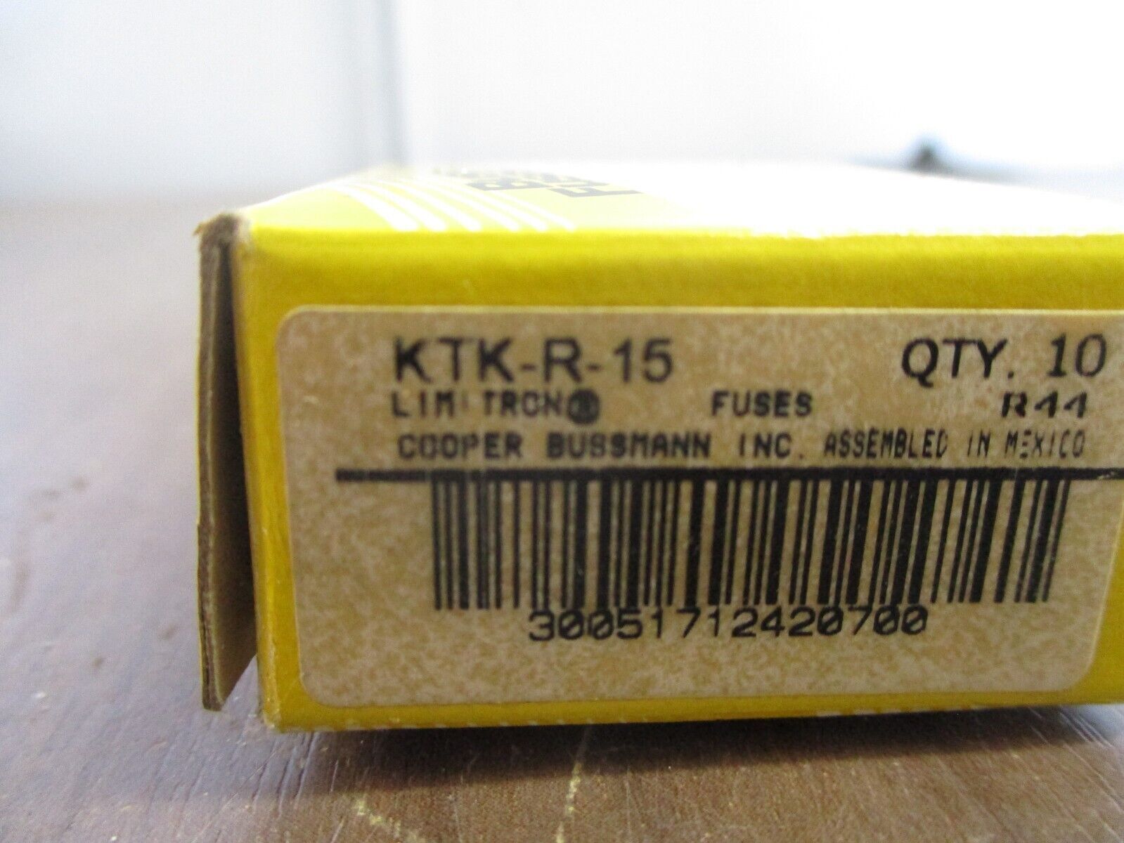 Cooper Bussmann Limitron Fuse KTK-R-15 15A 600V *Box of 6* New Surplus