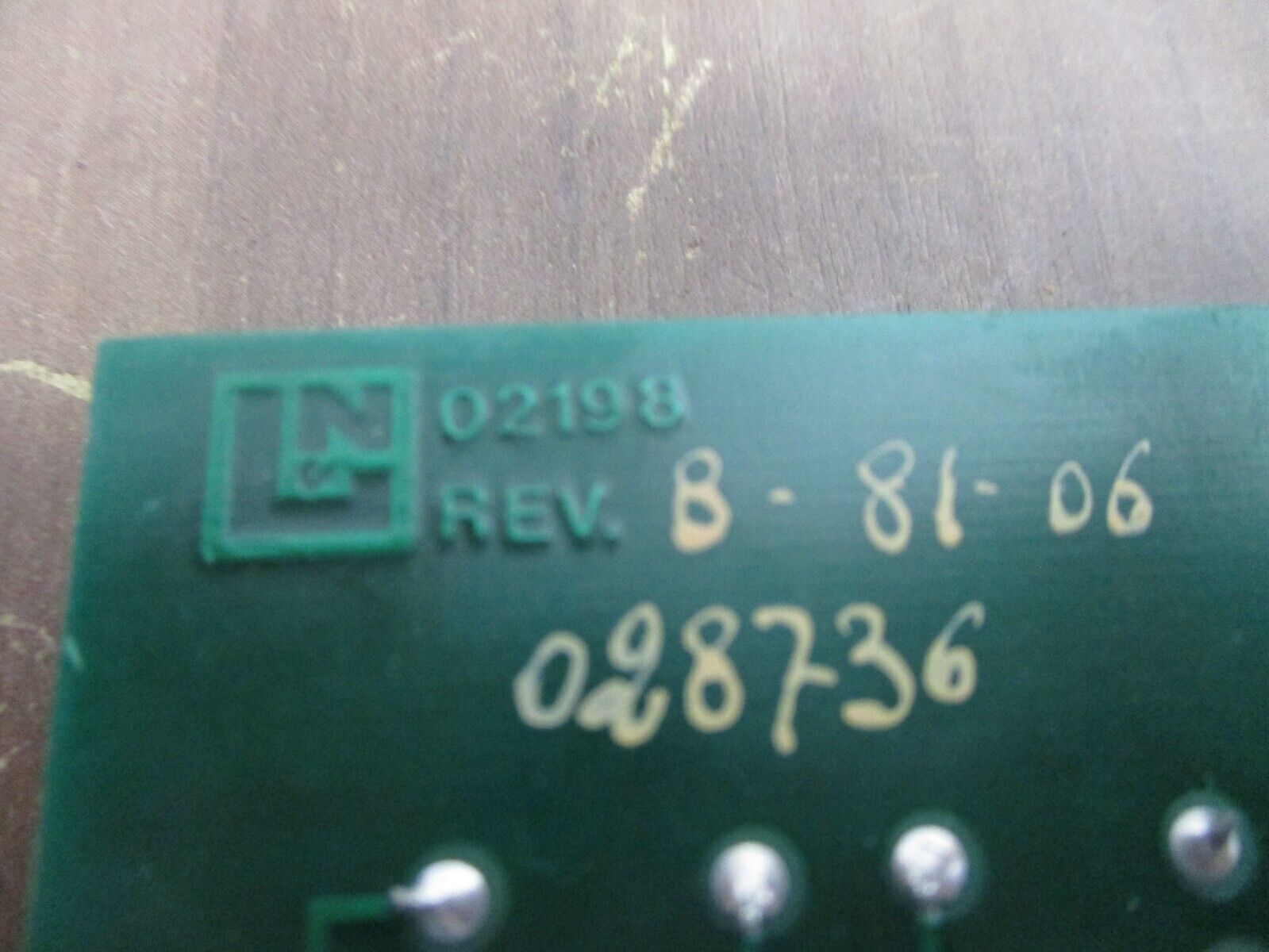 Leeds & Northrup PCB 02198 Rev. 8-81-06 Used