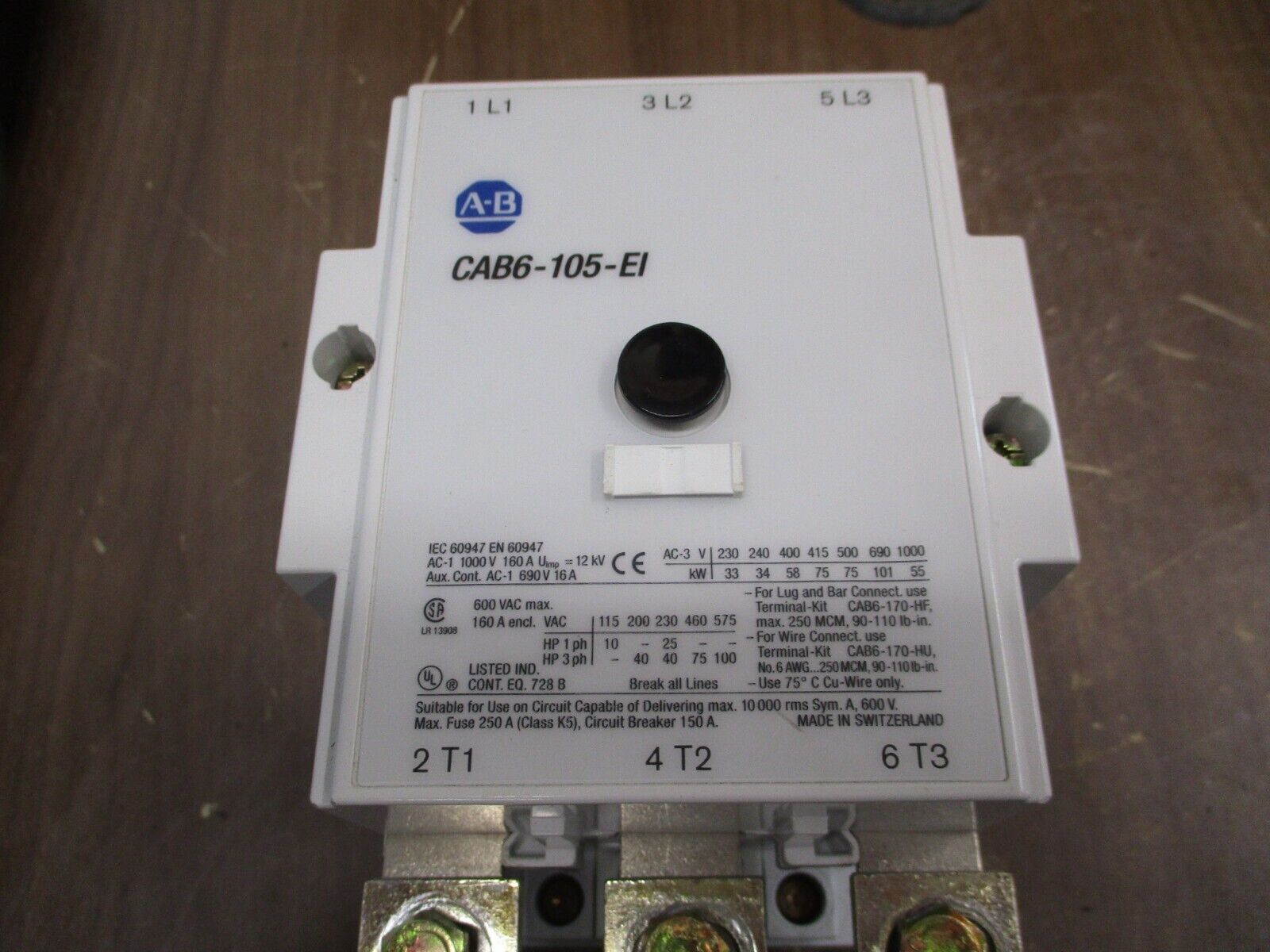 Allen-Bradley Starter CAB6-105-EI / 193-A5M5 380-400V Coil Trip: 57-180A 600V