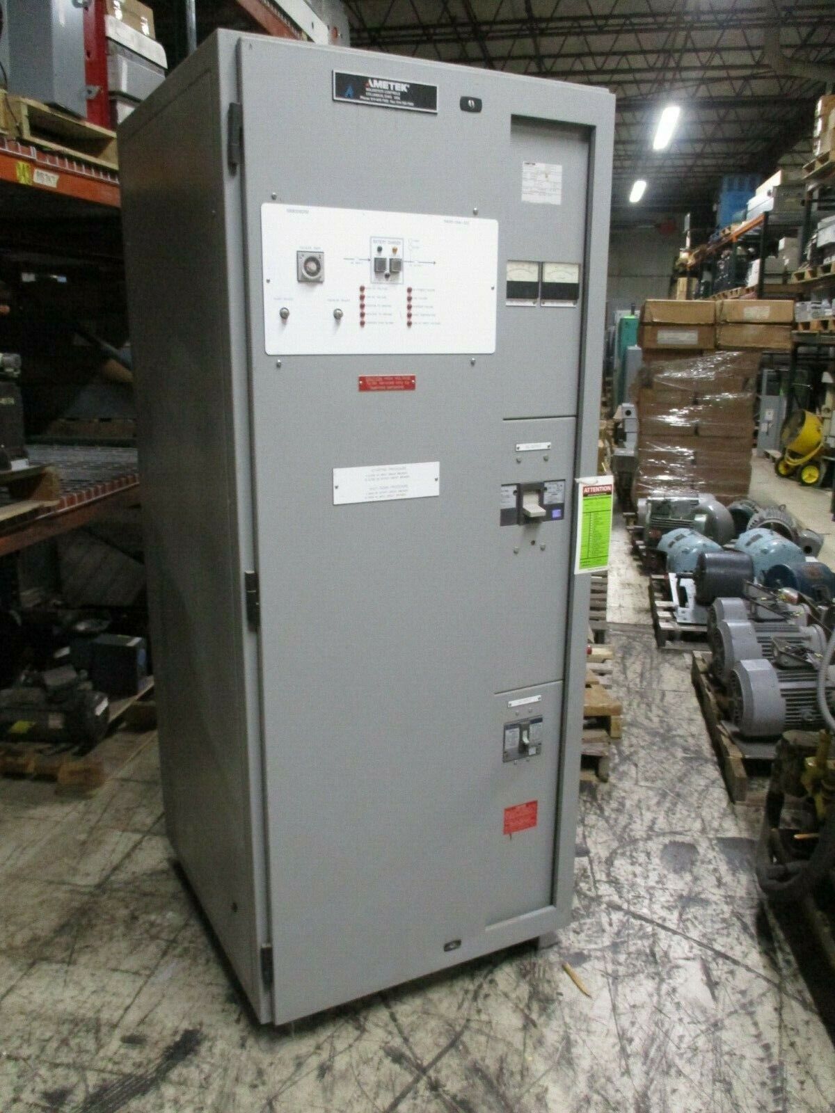 Ametek 200A Battery Charger BCR12200-48-13-60 Output: 130VDC 200A Used
