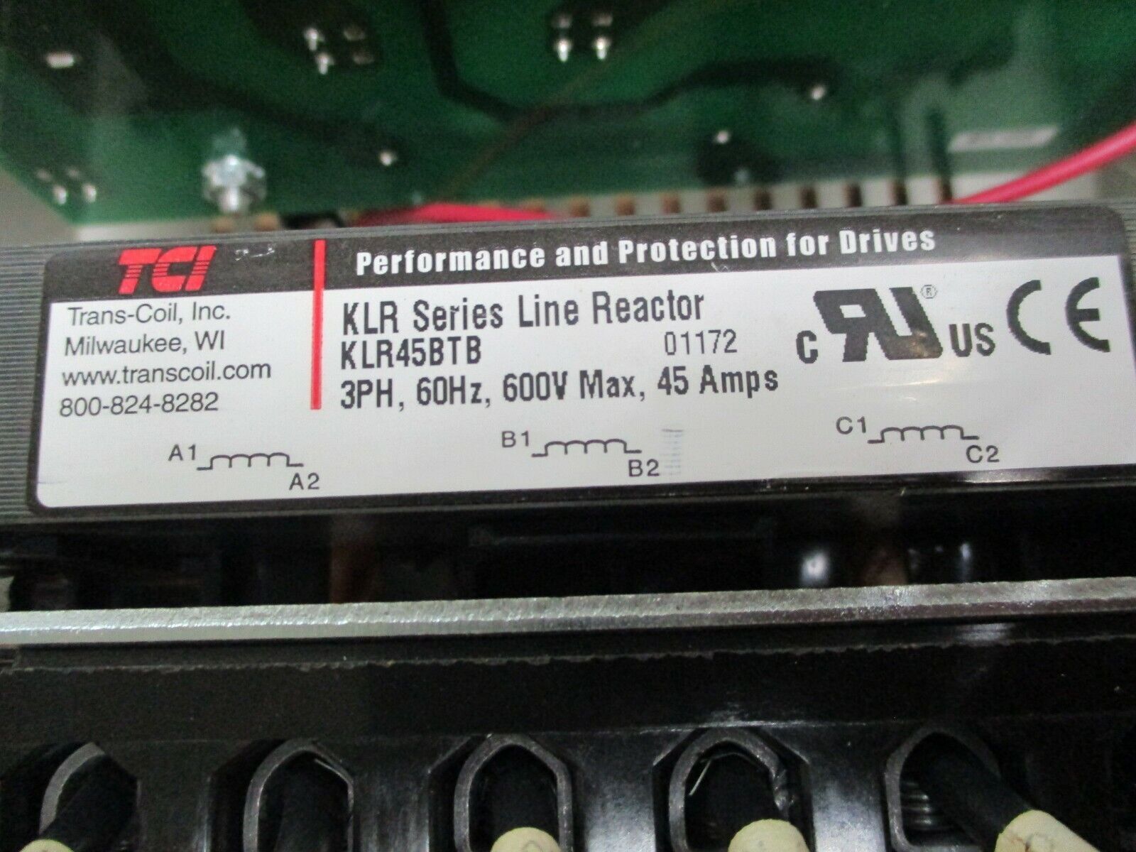 TCI dV/dT Guard KLC Output Filter KLCUL45A 45A 600V 60Hz 3Ph Used