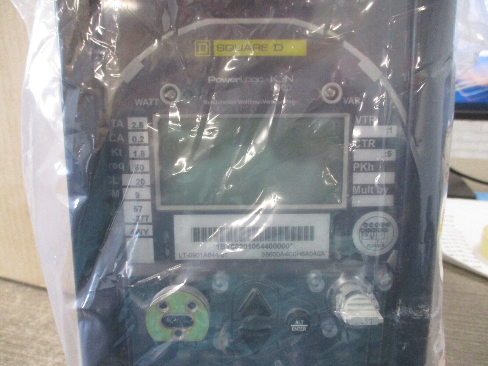 Square D PowerLogic ION 8600 Power Meter S8600A4COH6AOAOA New Surplus