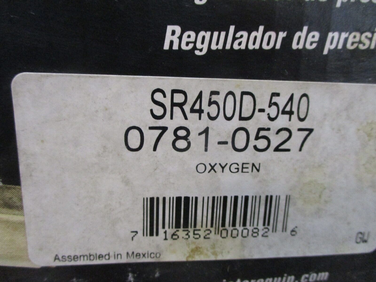 Victor Oxygen Pressure Regulator SR450D-540 0781-0527 New Surplus