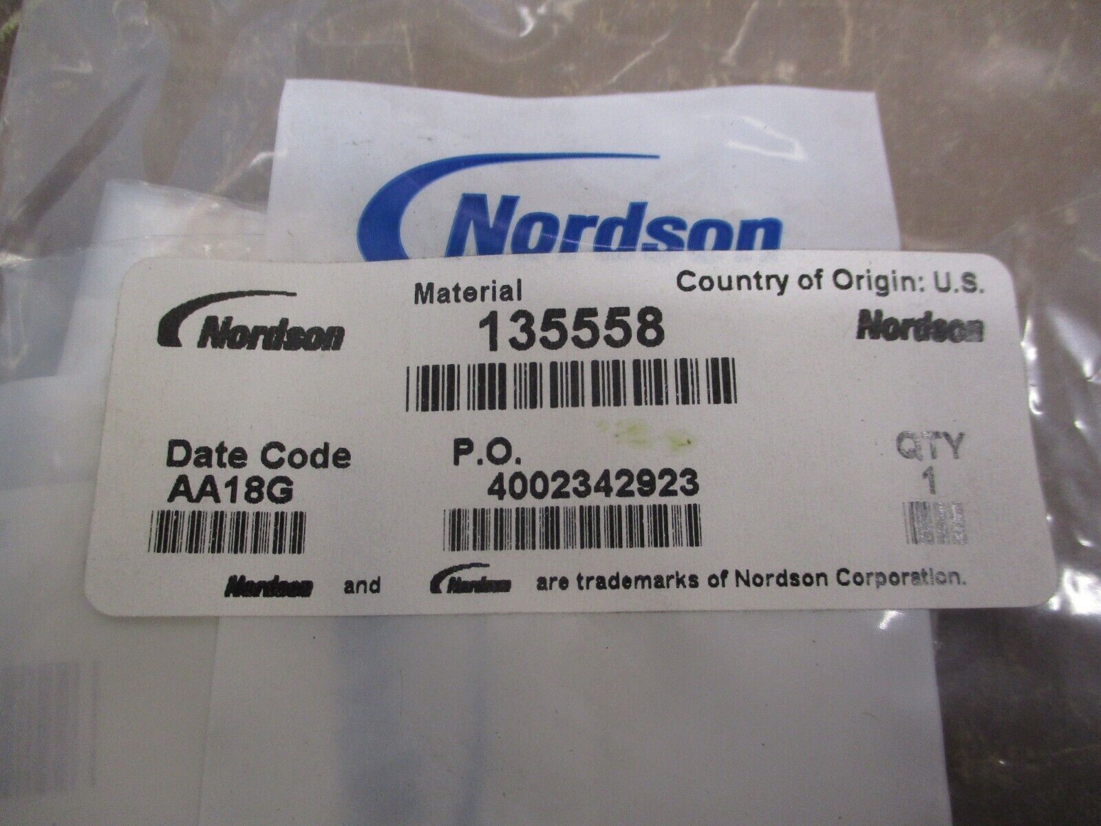 Nordson Seal Kit 135558 New Surplus