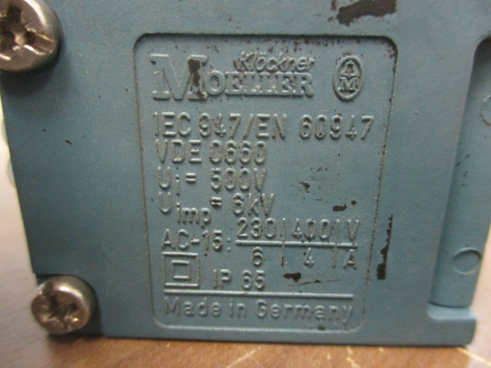 Klockner Moeller Relay VDE 0660 230/400V 6/4A Used