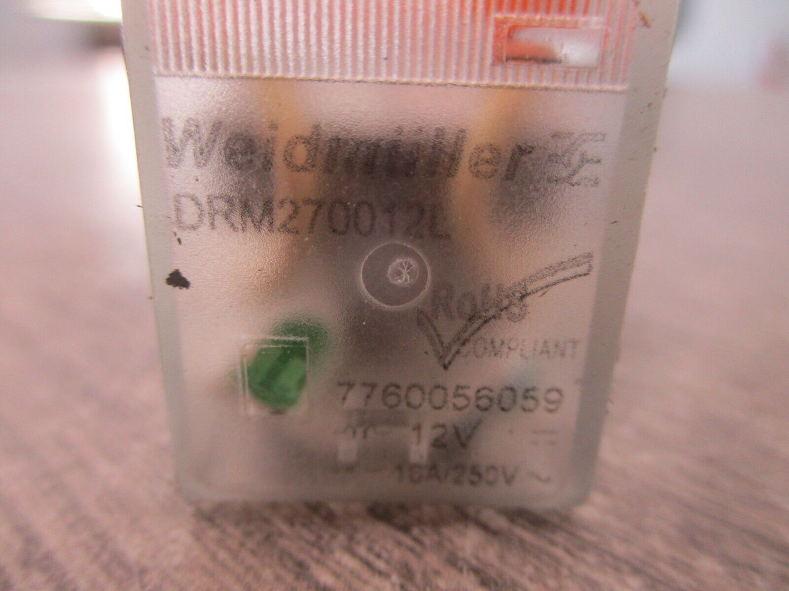 Weidmuller Relay DRM270012L 12V *Lot of 4* Used