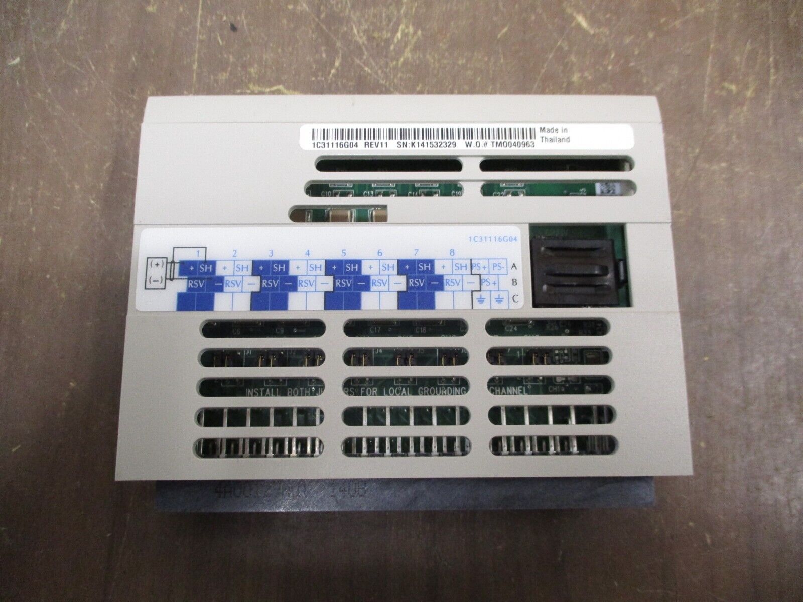 Emerson Ovation Analog Input Module 1C31116G04 Rev. 11 Used