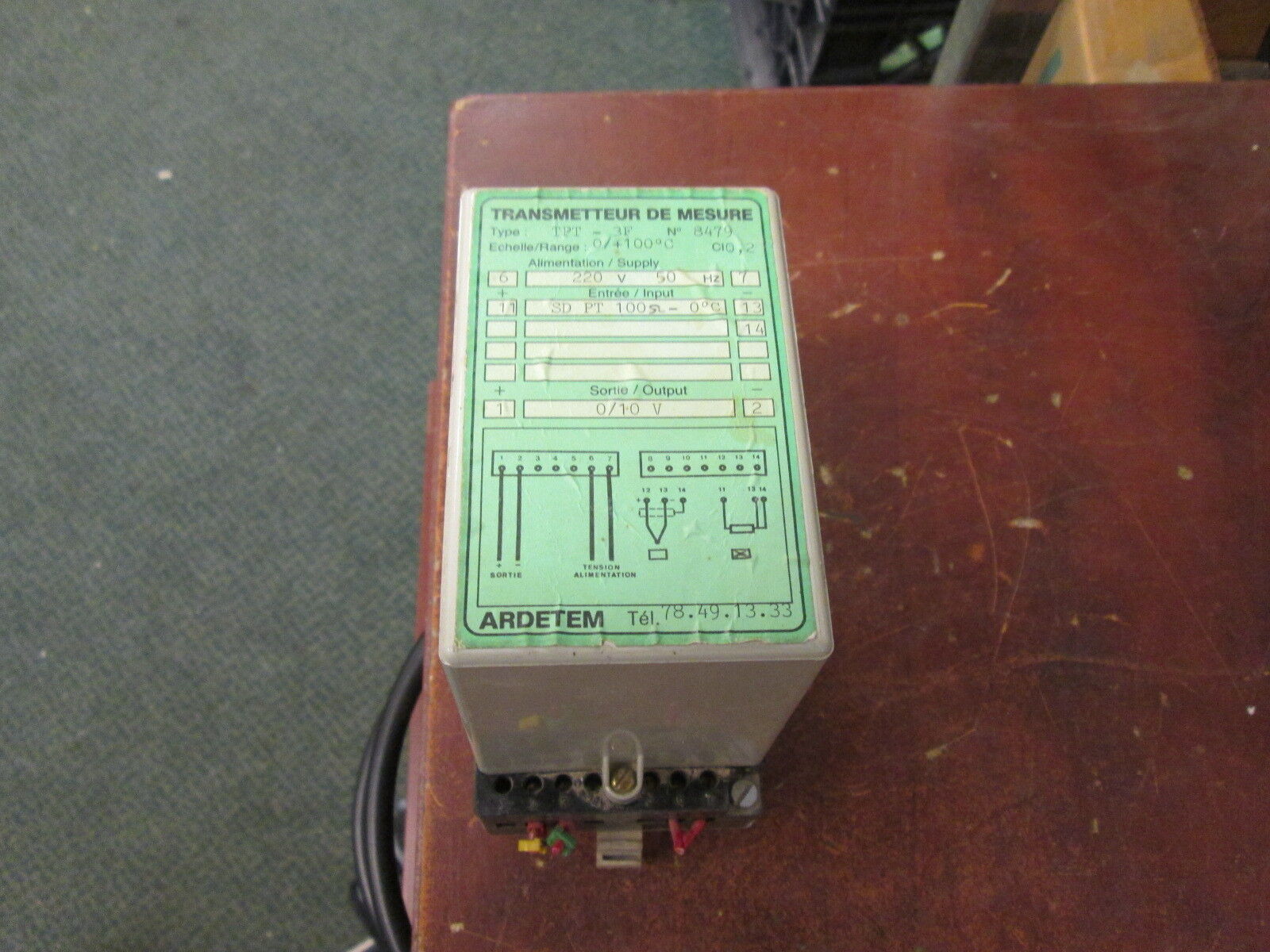 Ardetem Temperature Measurement Relay TPT-3F Range: 0-100 C 220V 50Hz Used