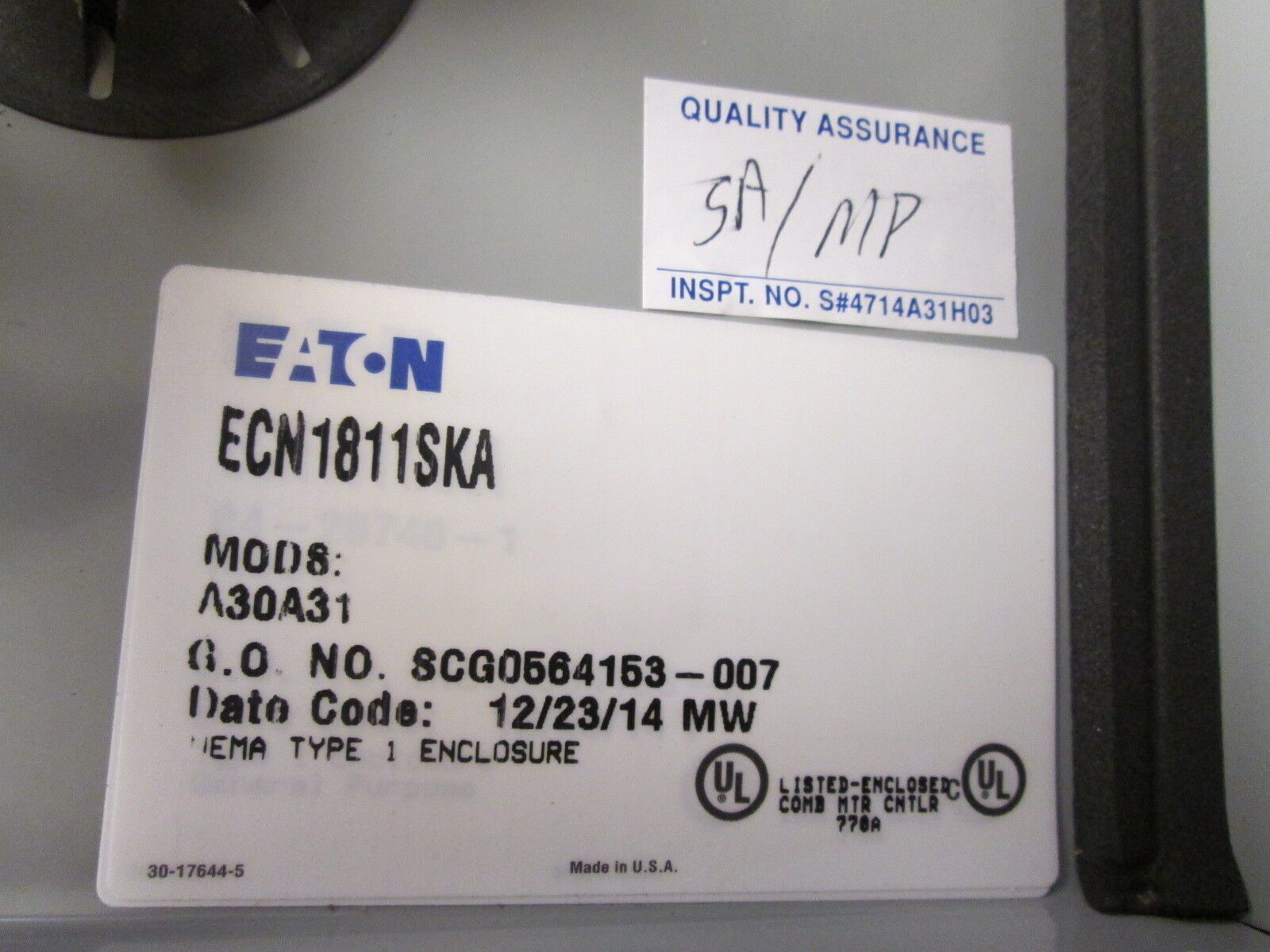 Eaton Size 0 Combination ECN1811SKA 24V Coil *Heaters May Vary* New Surplus