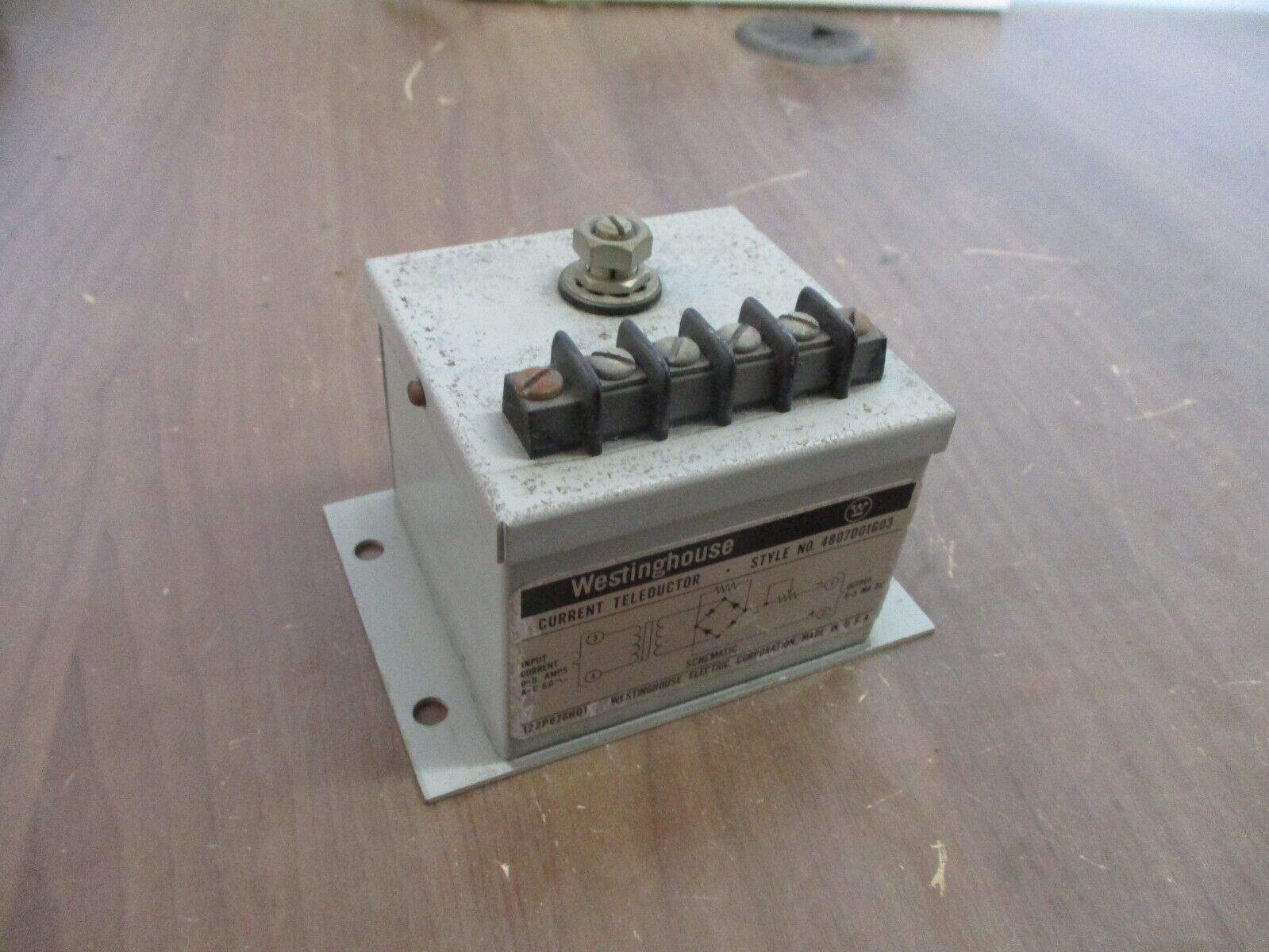 Westinghouse Current Teleductor 4807D01G03 Input: 0-5A 60Hz Output: 0-3mADC Used