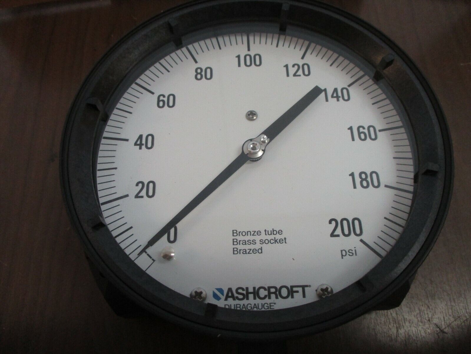 Ashcroft Duragauge Pressure Gauge 60-1379-AS-04L-200# Size: 6" Range: 0-200PSI