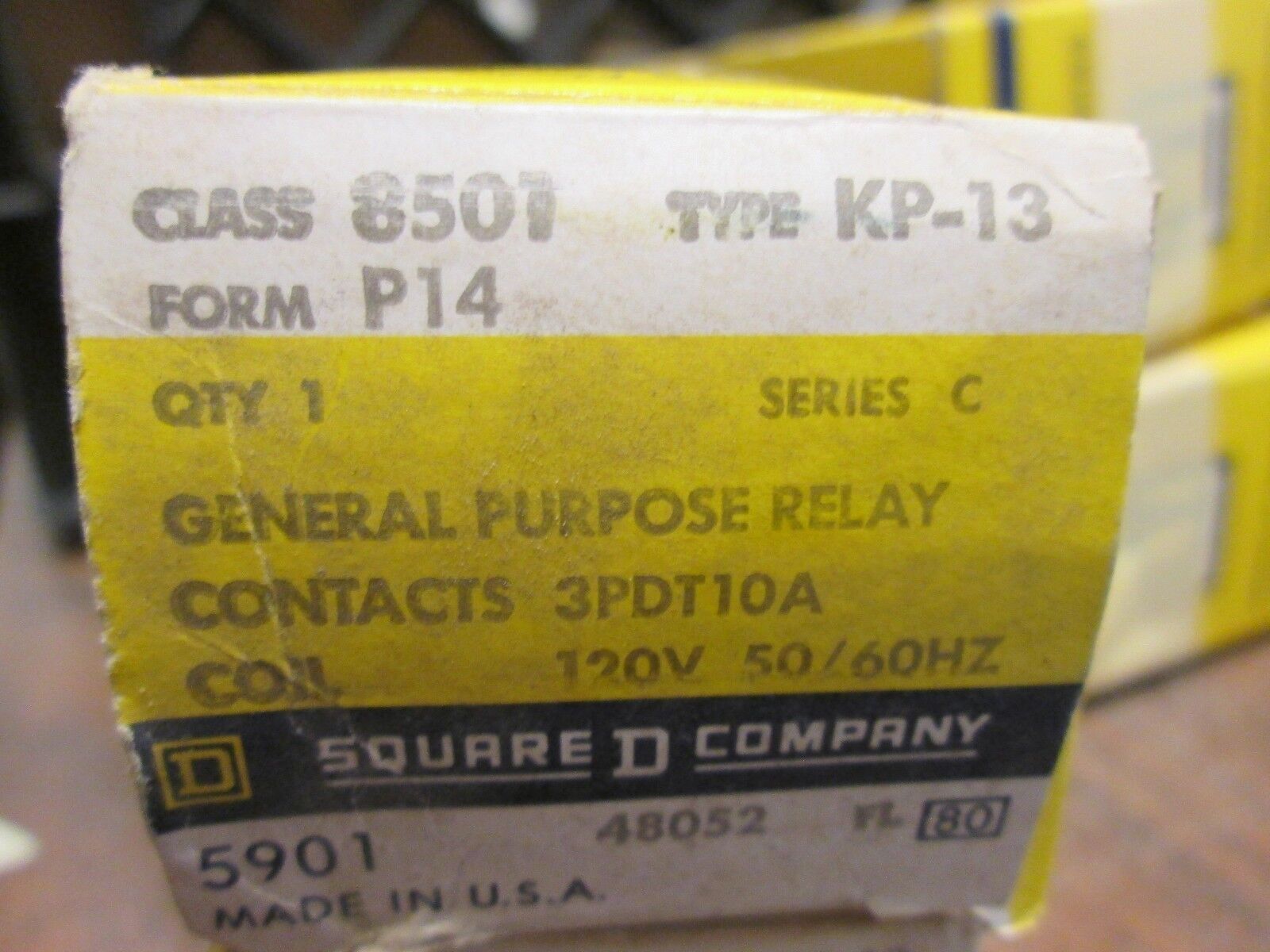 Square D Relay 8501 KP-13 120V Coil Lot of 2 New Surplus