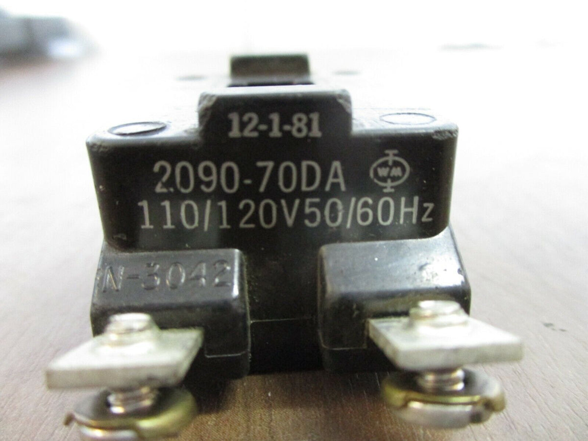 Telemecanique Magnetic Coil 2090-70DA 120V @ 60Hz, 110V @ 50Hz Used